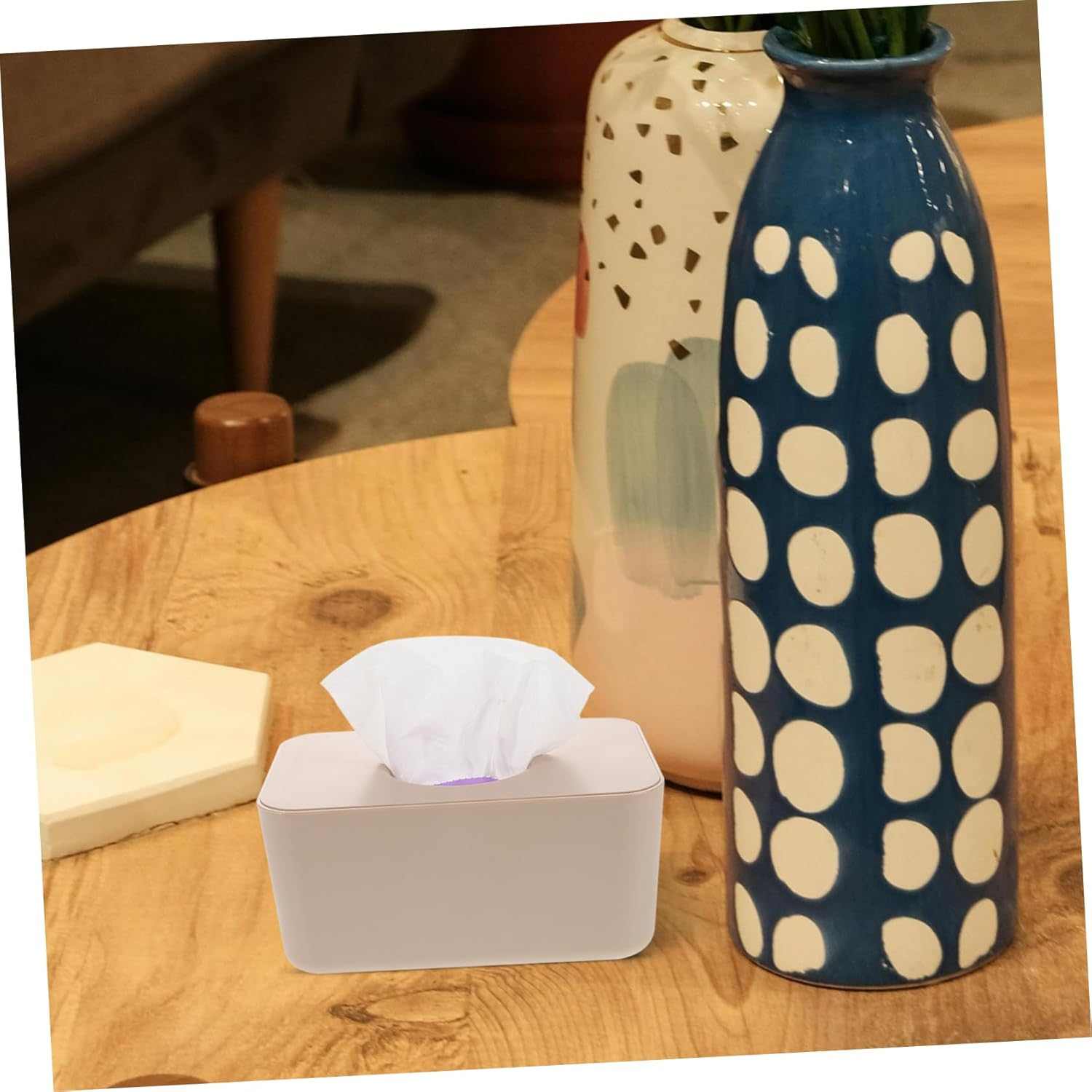 Cabilock Wet Wipes Dispenser Box Flushable Tissue Case with Silicone Lid Reusable Wipes Pouch image number 2