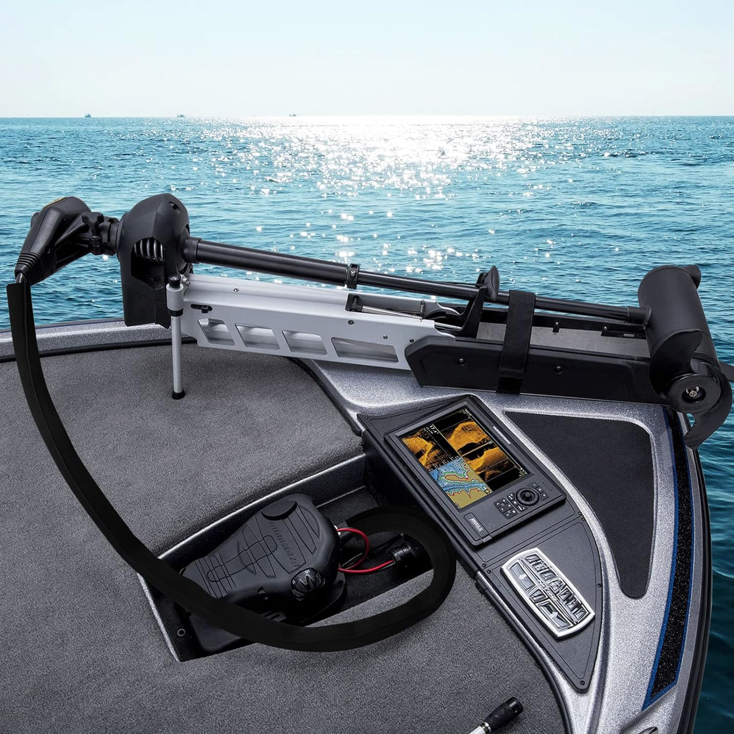 Trolling Motor Cable Sleeve, 60" L Black Neoprene Trolling Motor Sleeve Wire Cover Cable Wrap Organizer image number 3