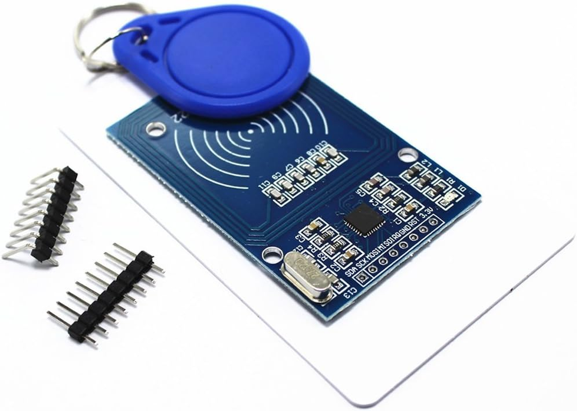 Hiletgo 3Pcs RFID Kit - Mifare RC522 RF IC Card Sensor Module + S50 Blank Card + Key Ring for Arduino Raspberry Pi image number 3