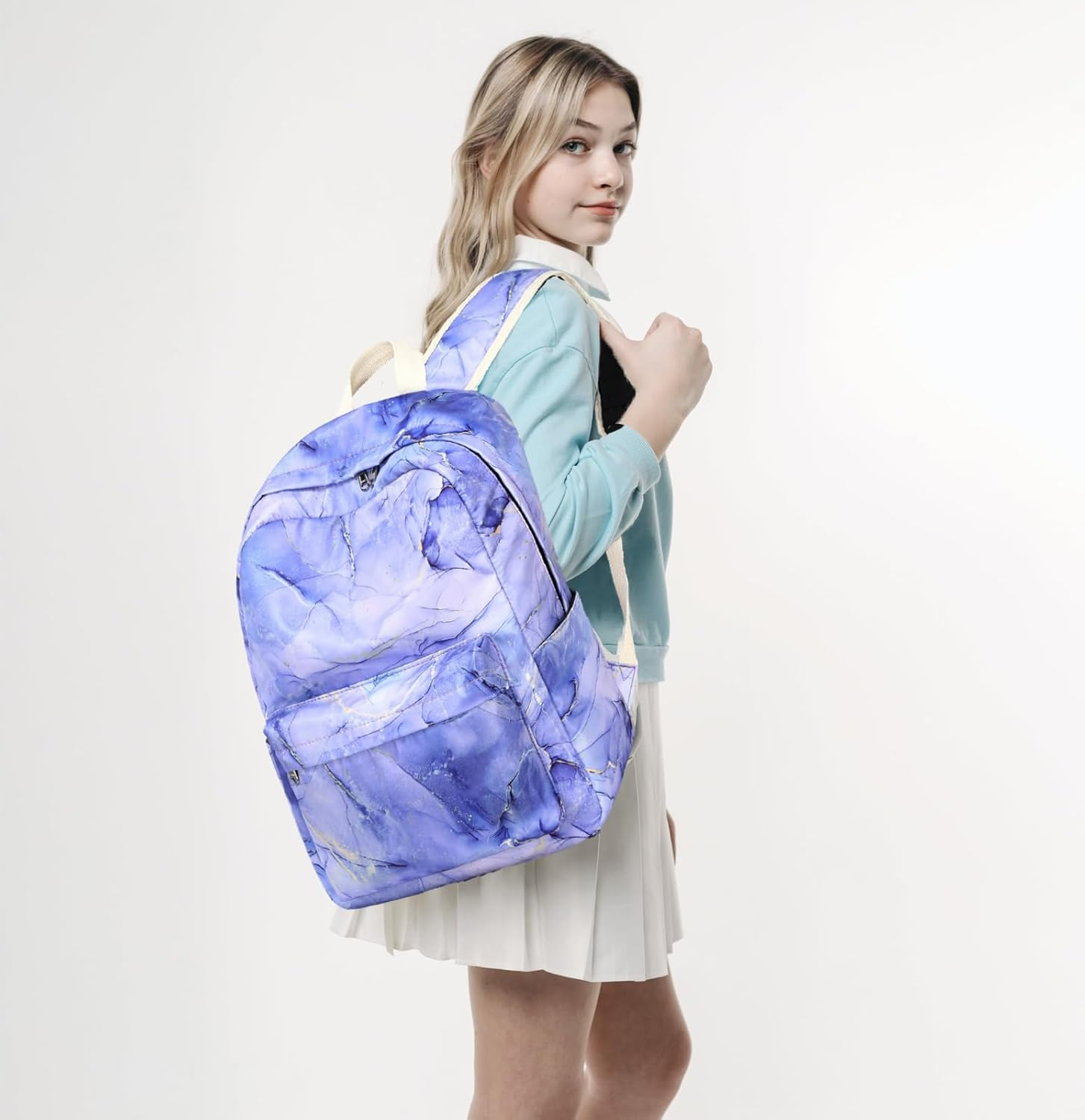 JIANYA Backpack for School Kids' Backpacks Lightweight School Bag Bookbags for Girls Boys Teens, Classic Water Resistant - Grey image number 4