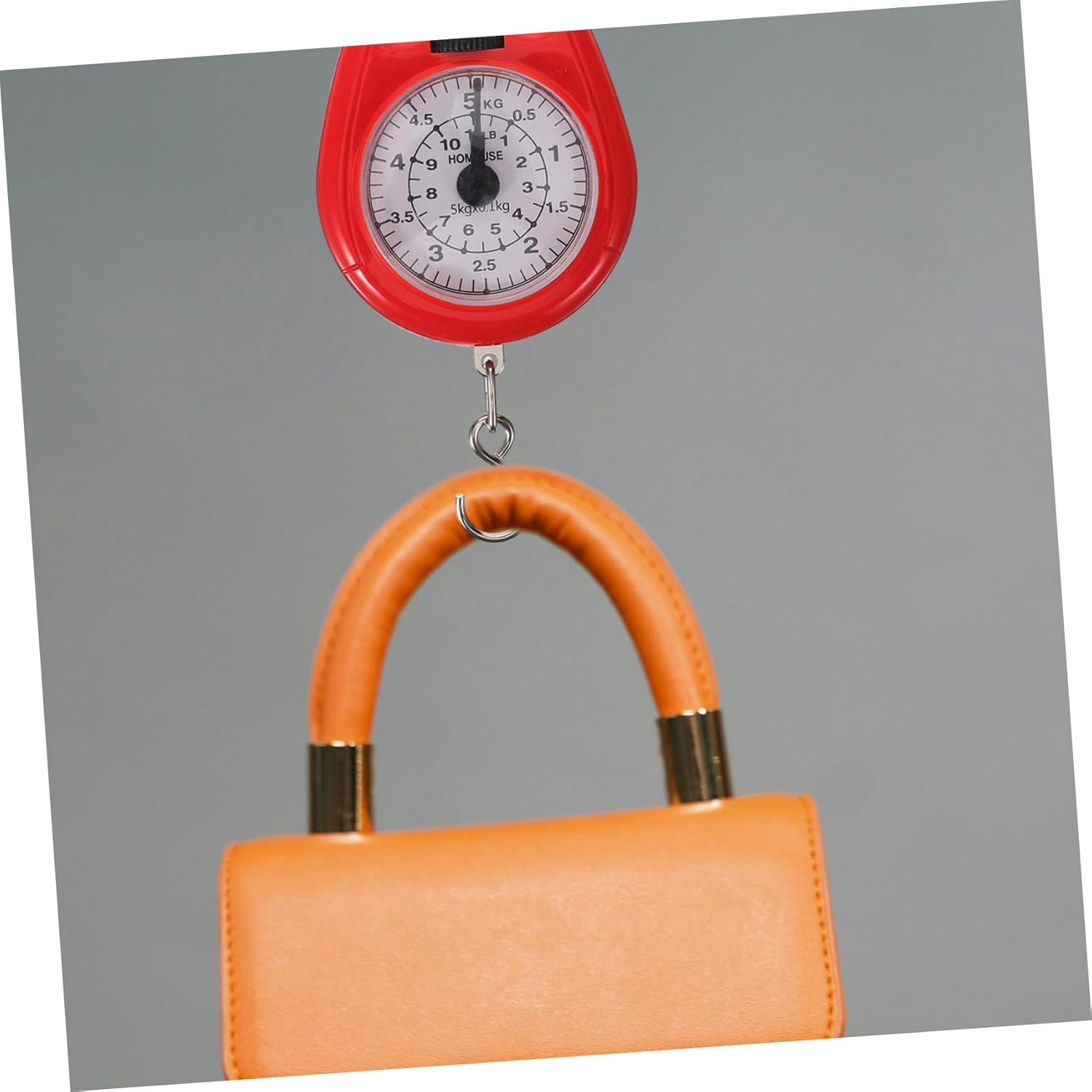 Iplusmile Portable Mini Spring Handheld Luggage Scale Hook, High Precision Mechanical Weight Scale for Travel and Suitcase, Red Compact Travel Accessory image number 5