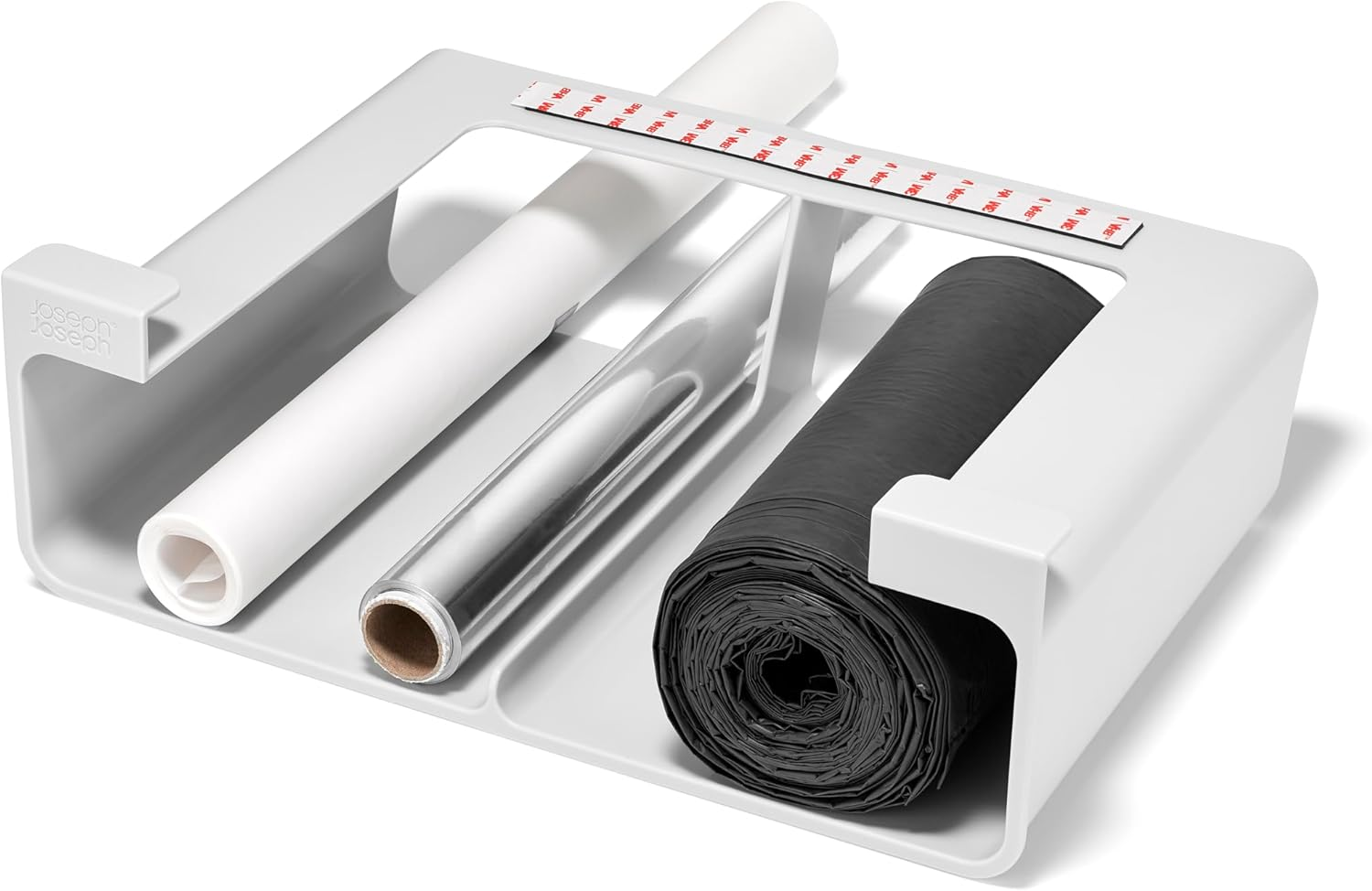 Joseph Joseph Cupboardstore Under-Shelf Film, Foil and Bag Organiser, Kitchen Space Saving Storage, Recycled Plastic image number 4