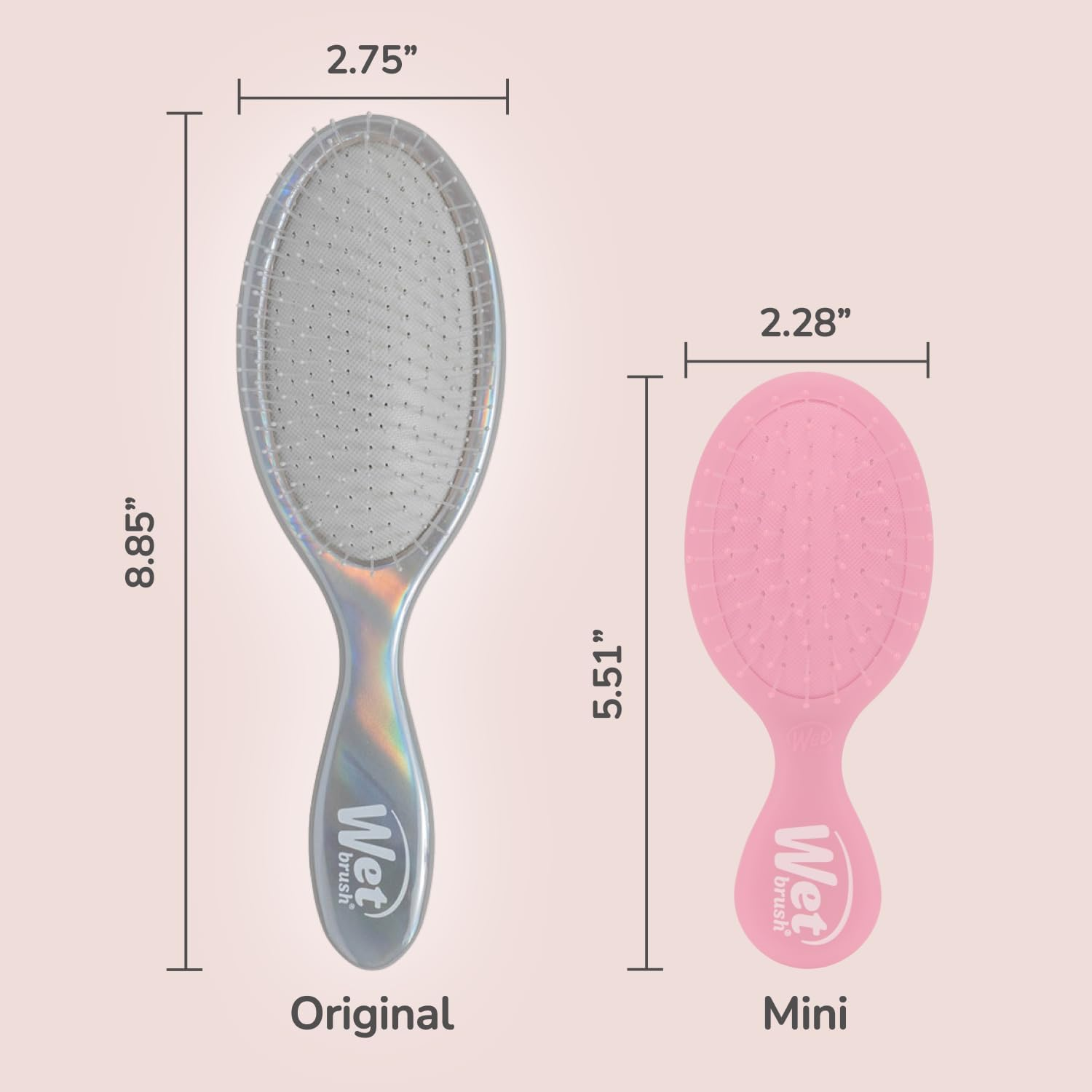 Wet Brush Original Detangler, Chrome (Iridescence Icon), Ultra-Soft Intelliflex Bristles Glide through Tangles, Detagnling Hair Brush, All Hair Types (Wet & Dry), Women & Men, Limited Edition - Tutti Fruitti Cherry image number 5