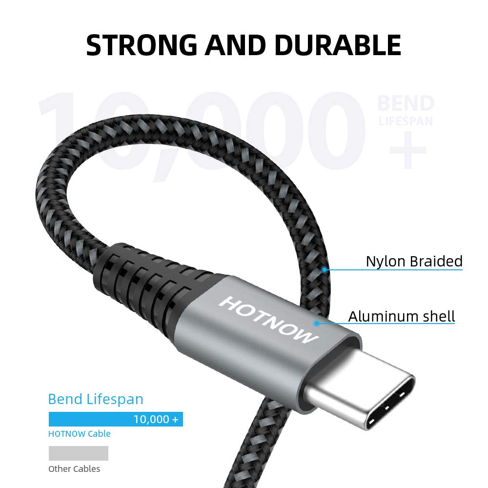 HOTNOW USB C to Micro USB Cable 100Cm 2 Pack,1M Braided Type C to Micro USB Charging Cable Support Charge & Data Transfer. image number 6