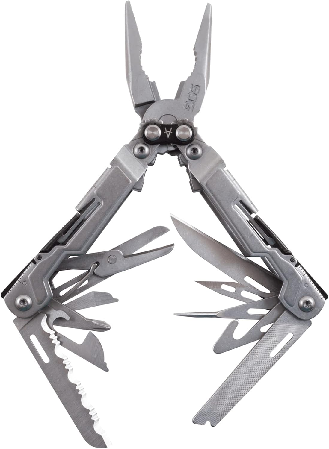 SOG Powerpint Mini Compact Stainless Steel Multi-Tool |18 Lightweight Specialty Tools & SOG Multitool Pliers Pocket Knife, Stone Wash image number 5