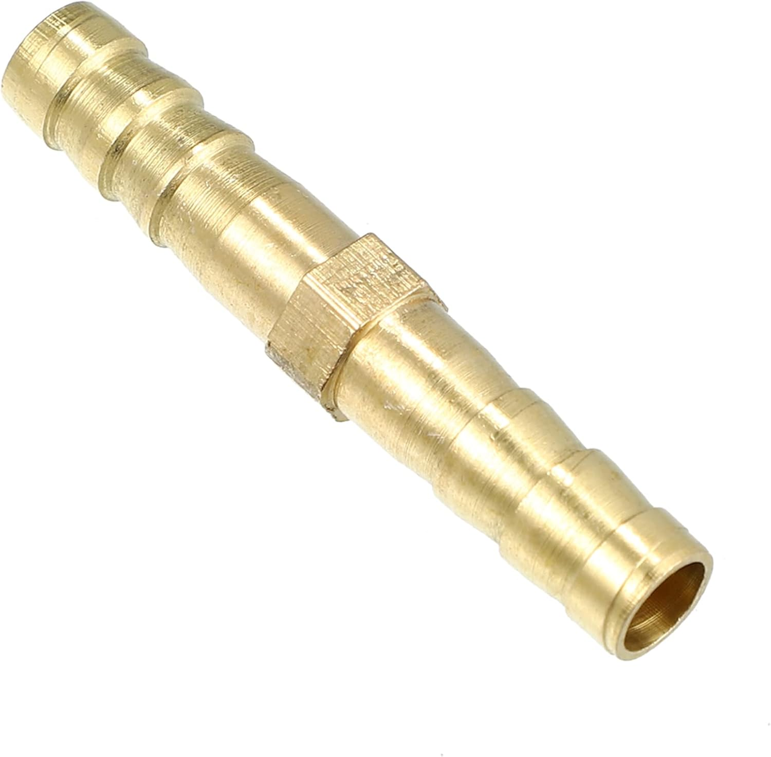 X AUTOHAUX 1 Set 6Mm Copper Hose Barb Fitting Connector for Joiner Air Water Fuel Pipe with 10 Clamps image number 1
