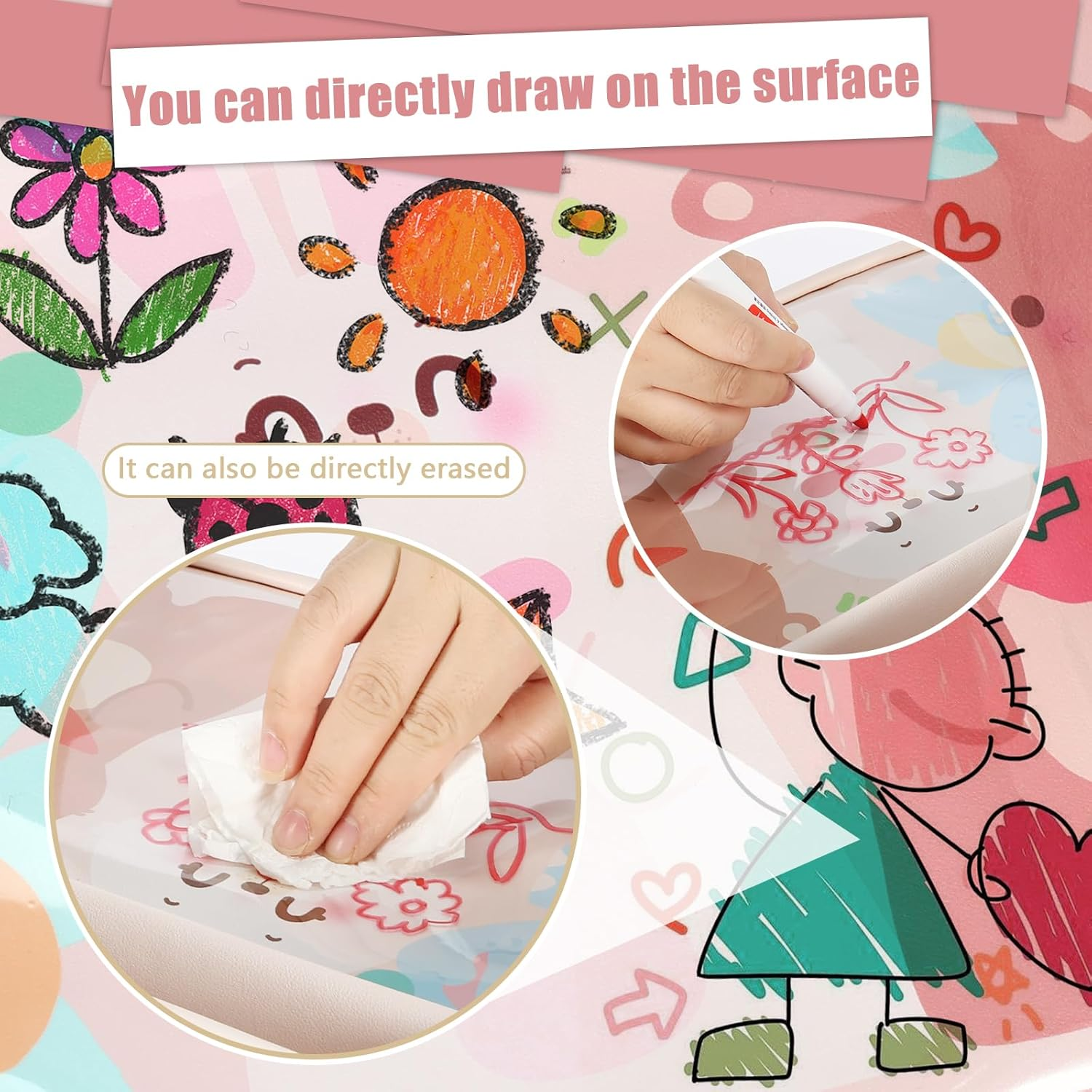 Kids Travel Tray Car Organizer, Waterproof Car Seat Table Tray for Kids, Toddler Car Seat Activity Table Tray,Portable Multifunction Car Lap Tray Backseat Tray for Airplane Drawing Watching TV image number 1