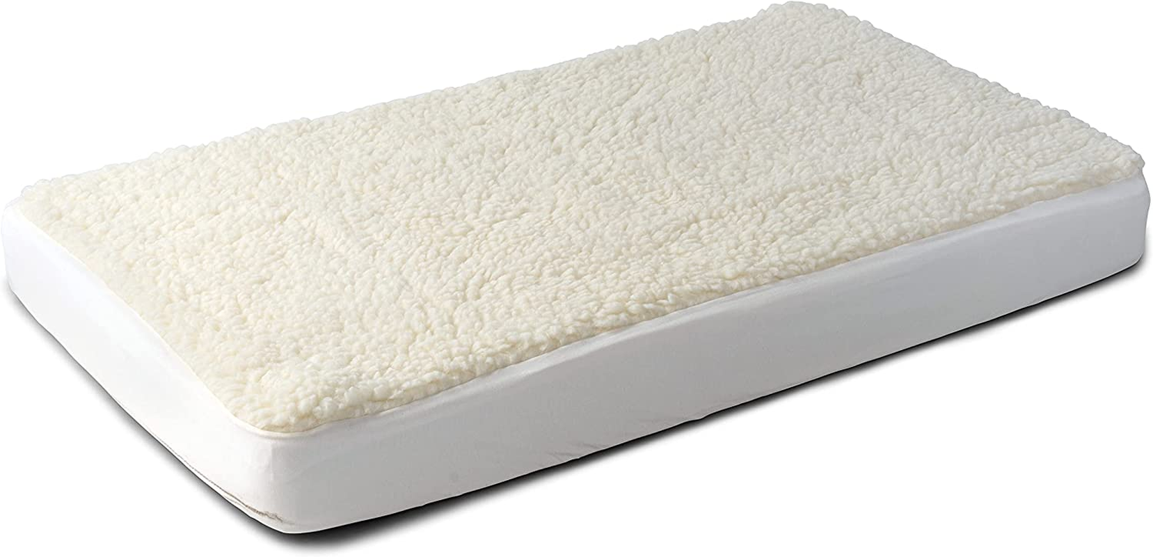 Babyrest Lambswool Portacot Underlay Strap Fitting, Natural image number 2