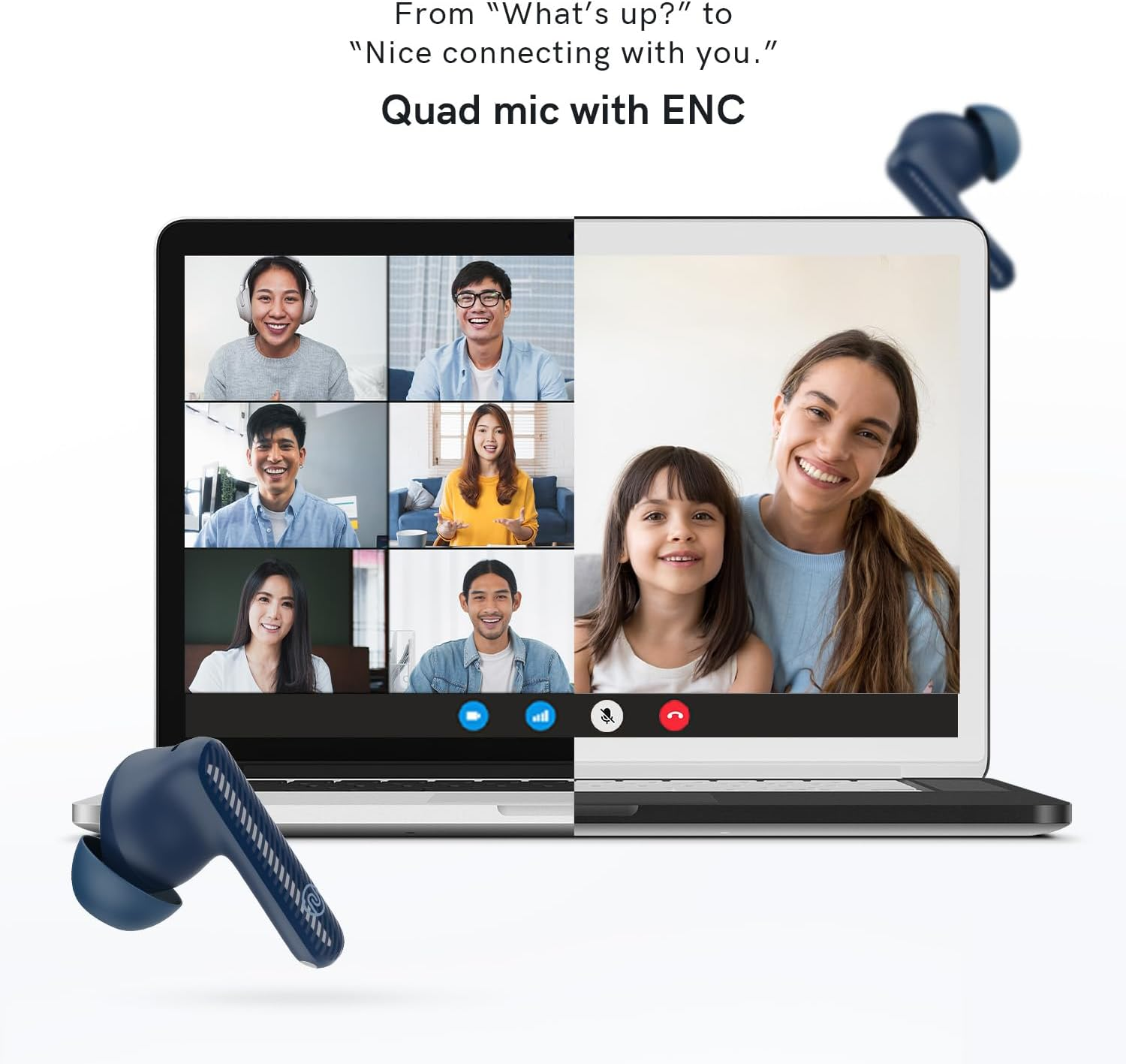 Noise Aura Buds In-Ear Truly Wireless Earbuds with 60H of Playtime, Quad Mic with ENC, Dual Device Pairing, Instacharge(10 Min=150 Min),12Mm Polymer Composite Driver, BT V5.3(Aura Blue) image number 2