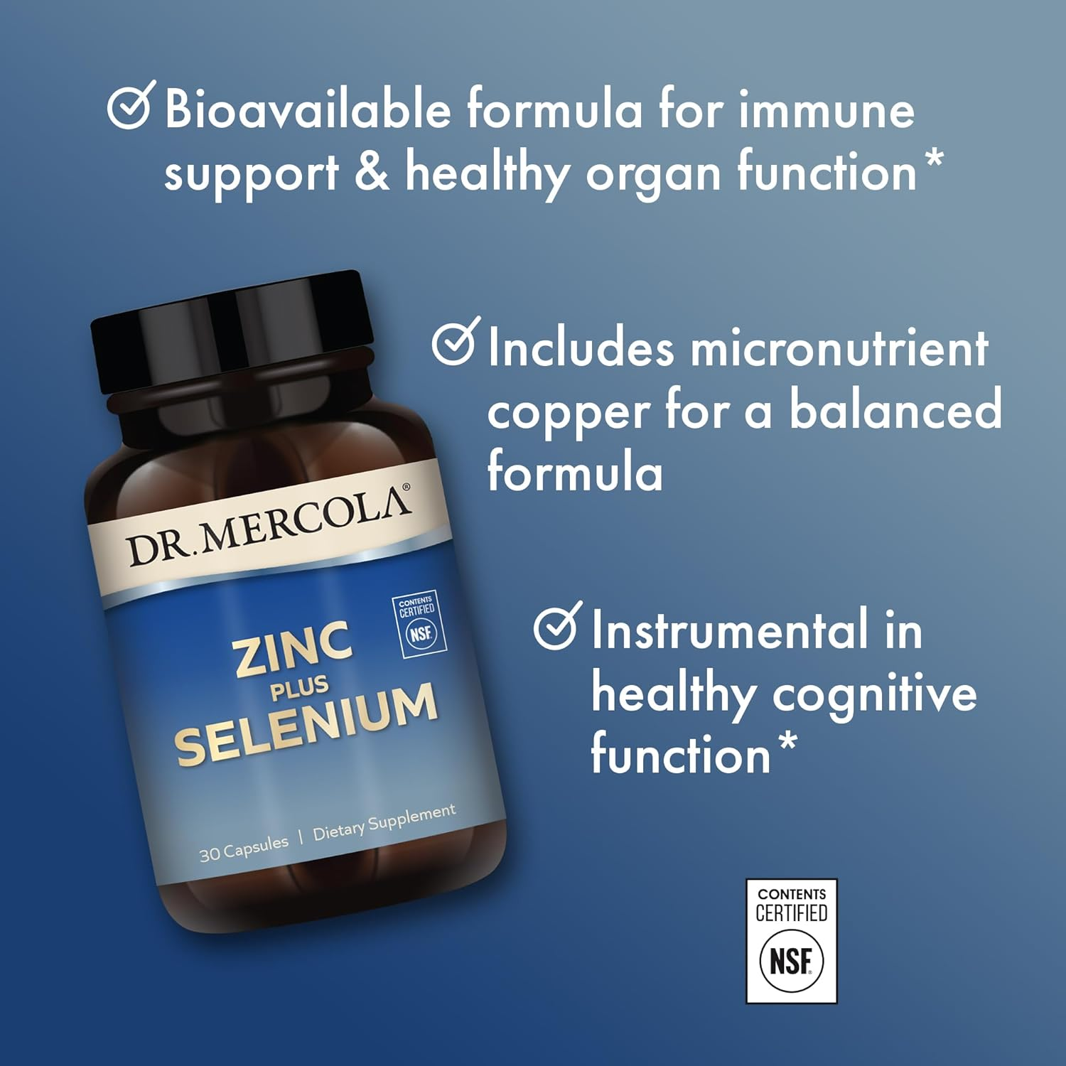 Zinc plus Selenium - 30 Capsules - Dr Mercola image number 4