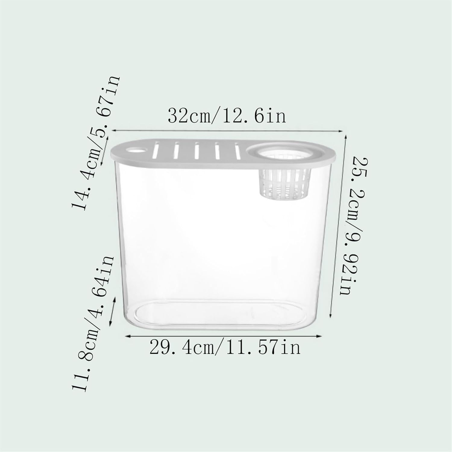 Aquariums Fish Tank Small Micro Landscape Transparent Fish Tank Large Ecological Aquascape Home with Lid Desktop Oval Can Be Planted Aquatic Plants Fish Bowl (Size : L) image number 4