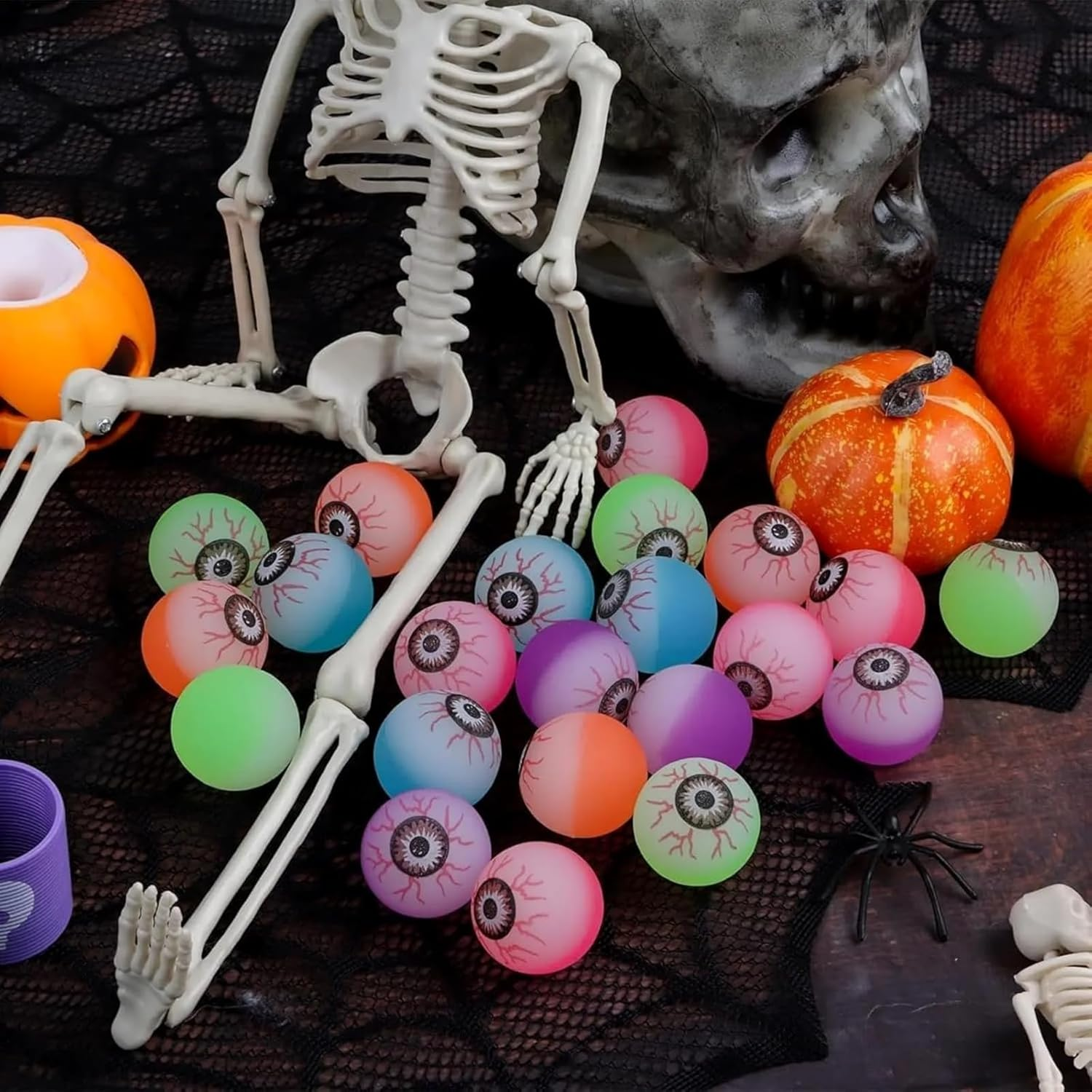 30 Pcs Magic Eye Elastic Ball, Funny Bouncy Ball, Scary Eyeball for Halloween Party Celebrations and Fun Games image number 1