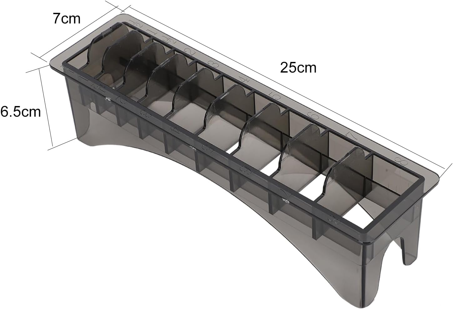 10 Grid Clipper Guard Holder Organizer, Holder for Clipper Guards, Clipper Case, Electric Hair Clipper Limit Comb Organizer Guide Comb Storage Case image number 2