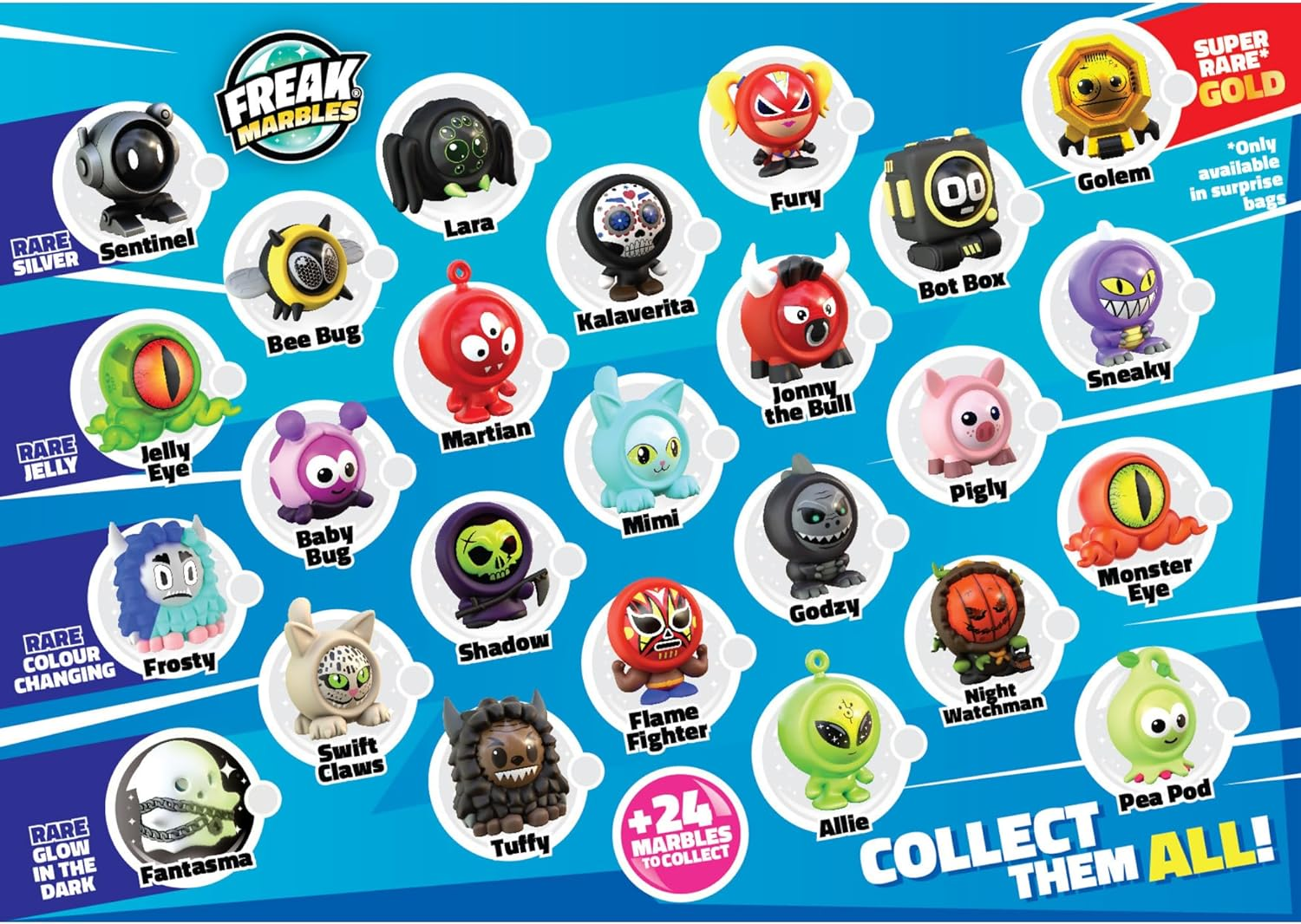 Freak Marbles Marbles & Skins 6Er Set - Gr&uuml;n