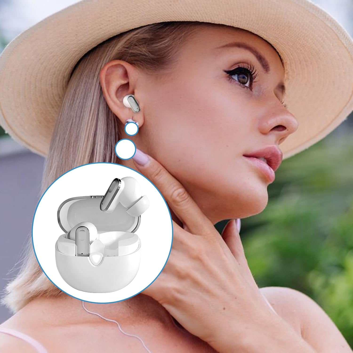 Wireless Headphones | Wireless in Ear Headphones Earbuds | Clear Calls Stereo Deep Bass Sound, Long Playtime Headset Electronic Gadgets for Outdoor Travel Sports image number 6