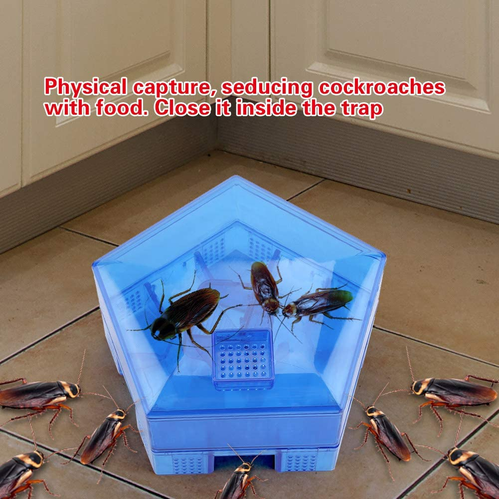 Cockroach Trap Catcher, Reusable Roach Trap One-Way Movable Box for Kitchen Bathroom Dinning Room image number 2