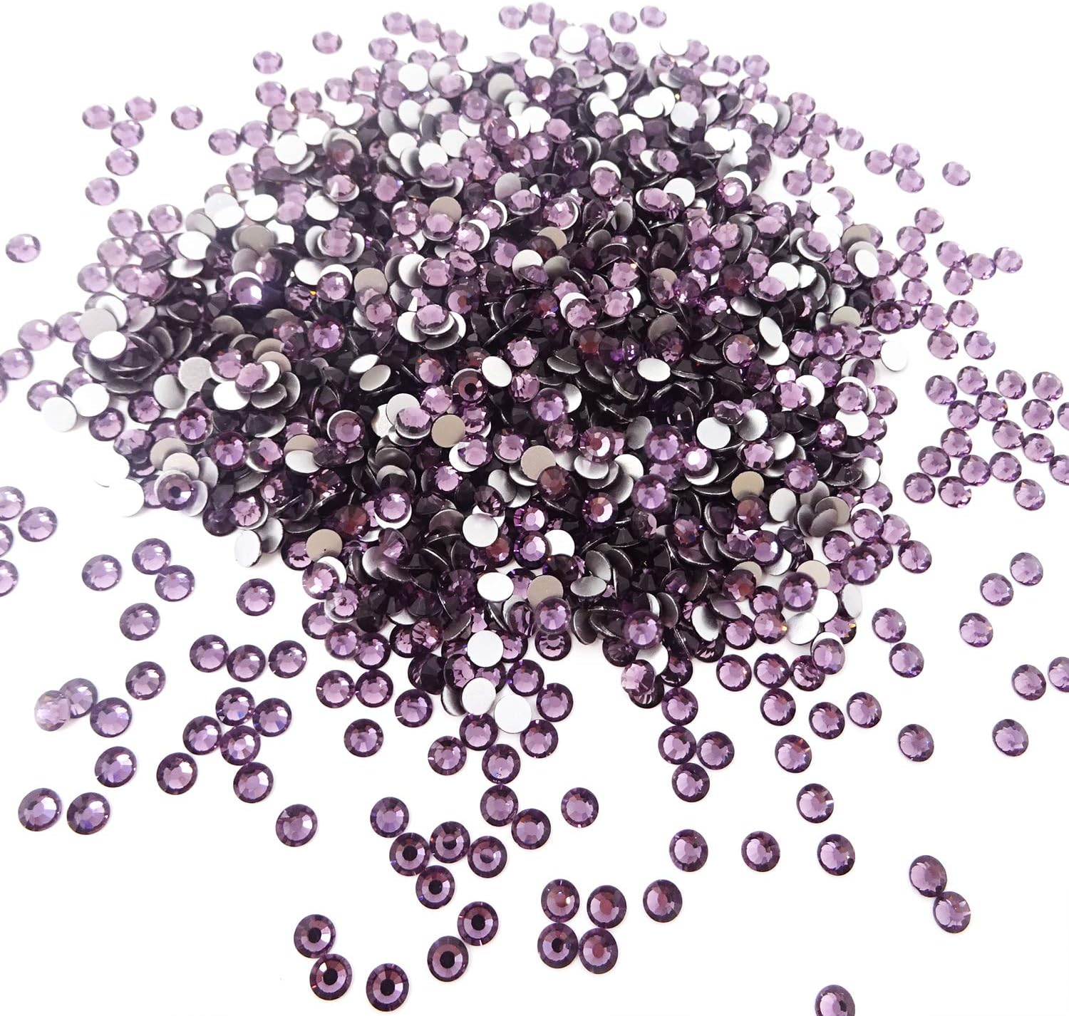 Honbay 1440PCS 5Mm Ss20 Sparkly round Flatback Rhinestones Crystals, Non-Self-Adhesive (Light Green)