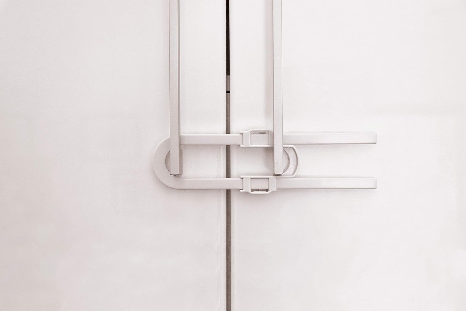 Little Chicks U-Shaped Baby Safety Glide Lock - Adjustable Childproof Cabinet Latches for Kitchen Cupboard - Suitable for Babyproofing Cabinets Knobs & D-Handles image number 2