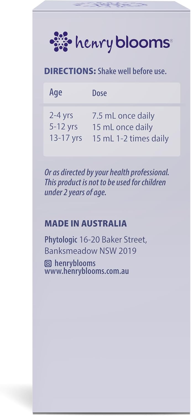 Henry Blooms Infant Liquid Probiotic Immunity 45 Ml image number 1