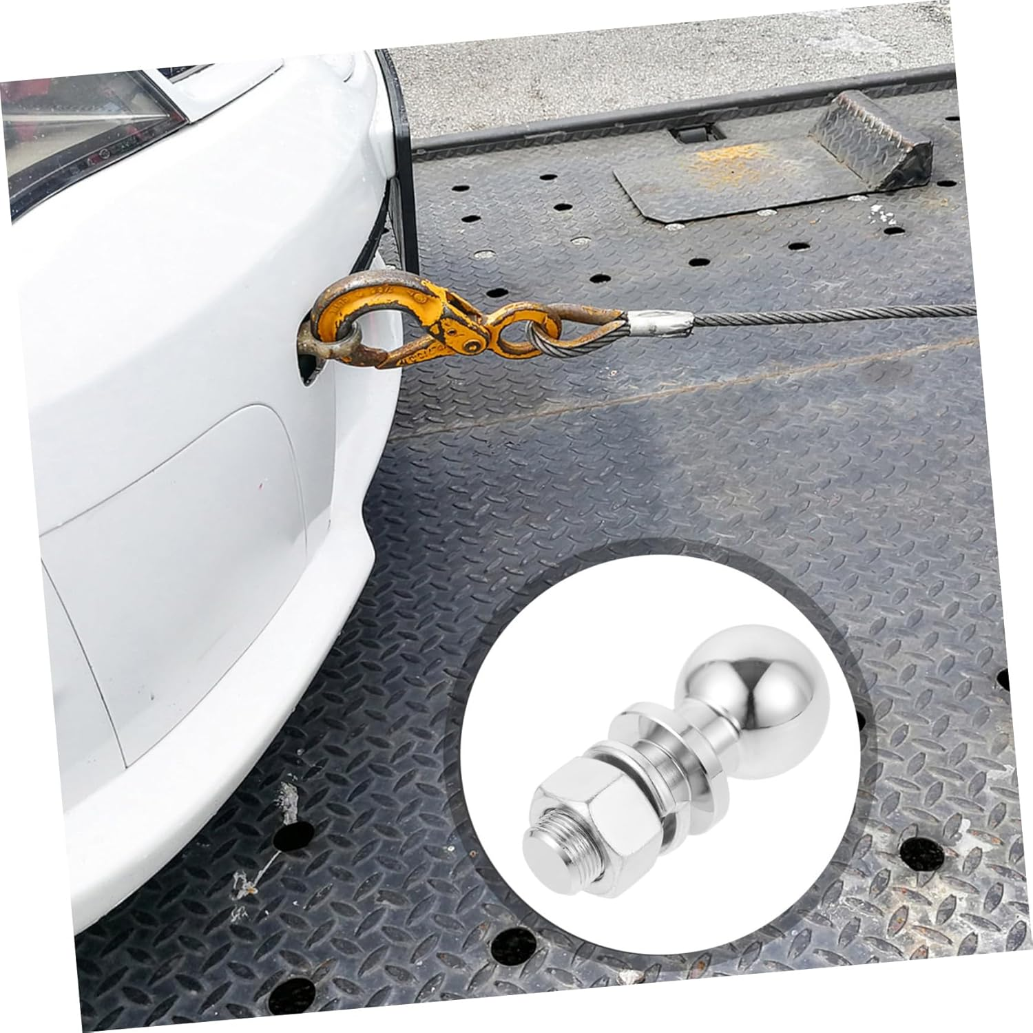 CHILDWEET Trailer Ball Joint Hitch Tow Ball Heavy Duty Trailer Hitch Accessories image number 2