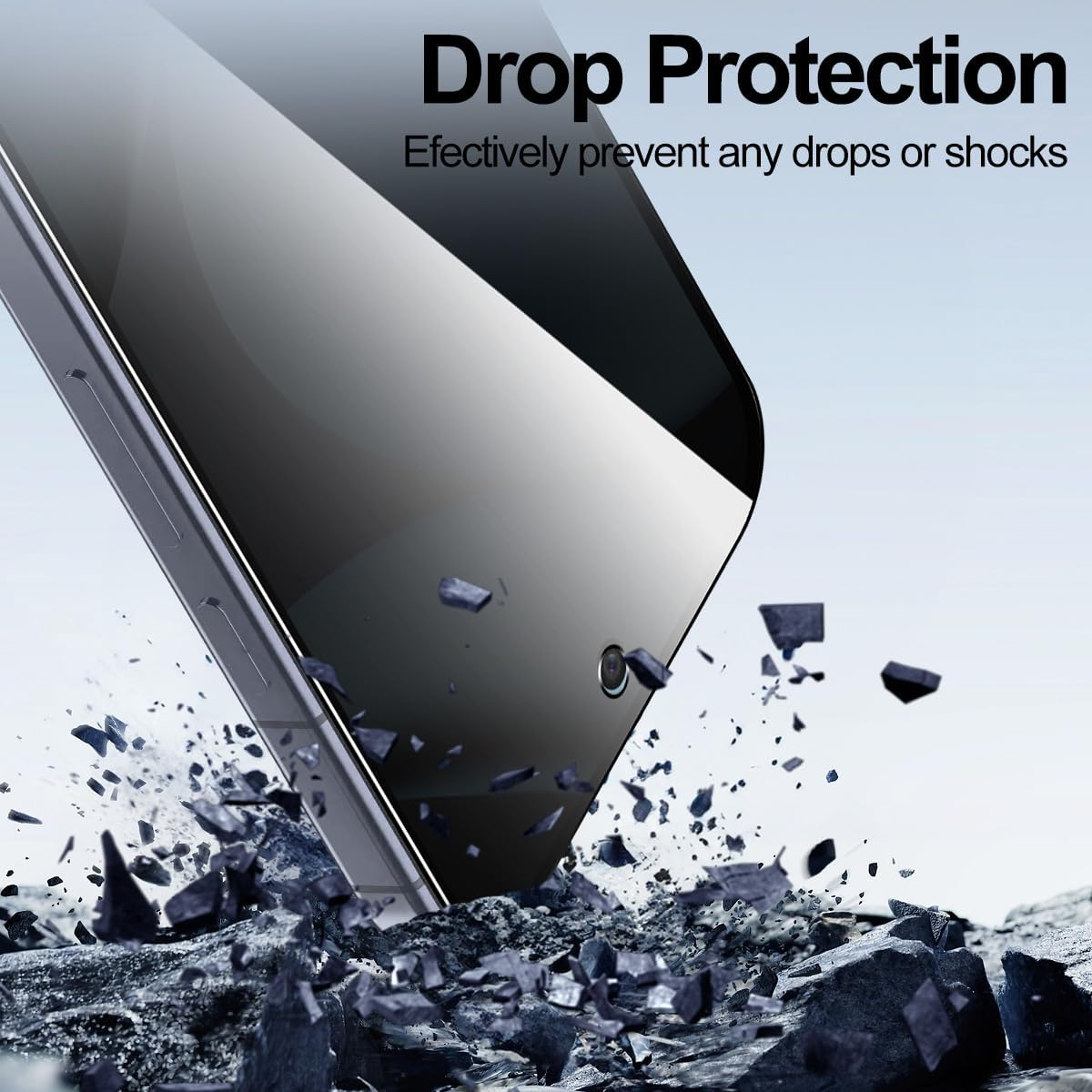 T Tersely [2-Pack] Privacy Screen Protector for Google Pixel 10 Pro XL 2025 with Easy Installation Tool, Fingerprint Compatible Tempered Glass Film Protection Private Anti-Spy Case-Friendly image number 2