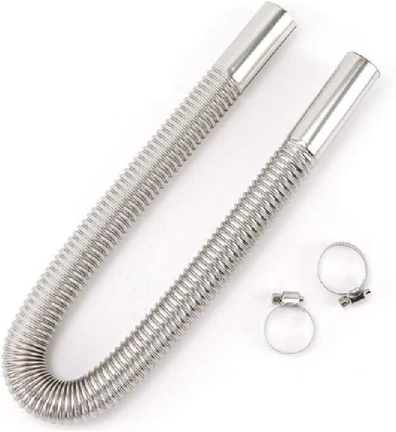 EZONEDEAL 60Cm - 300Cm Stainless Steel Exhaust Pipe Parking Air Heater Fuel Tank Diesel Gas Vent Hose Length (60CM) image number 5