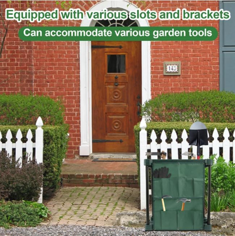 Leona Co Compact Garden Tool Storage Rack Organizer with Multiple Pockets &ndash; Wall-Mounted Garage Shed Holder for Rakes, Shovels, and Hand Tools &ndash; 58X31X60Cm image number 6