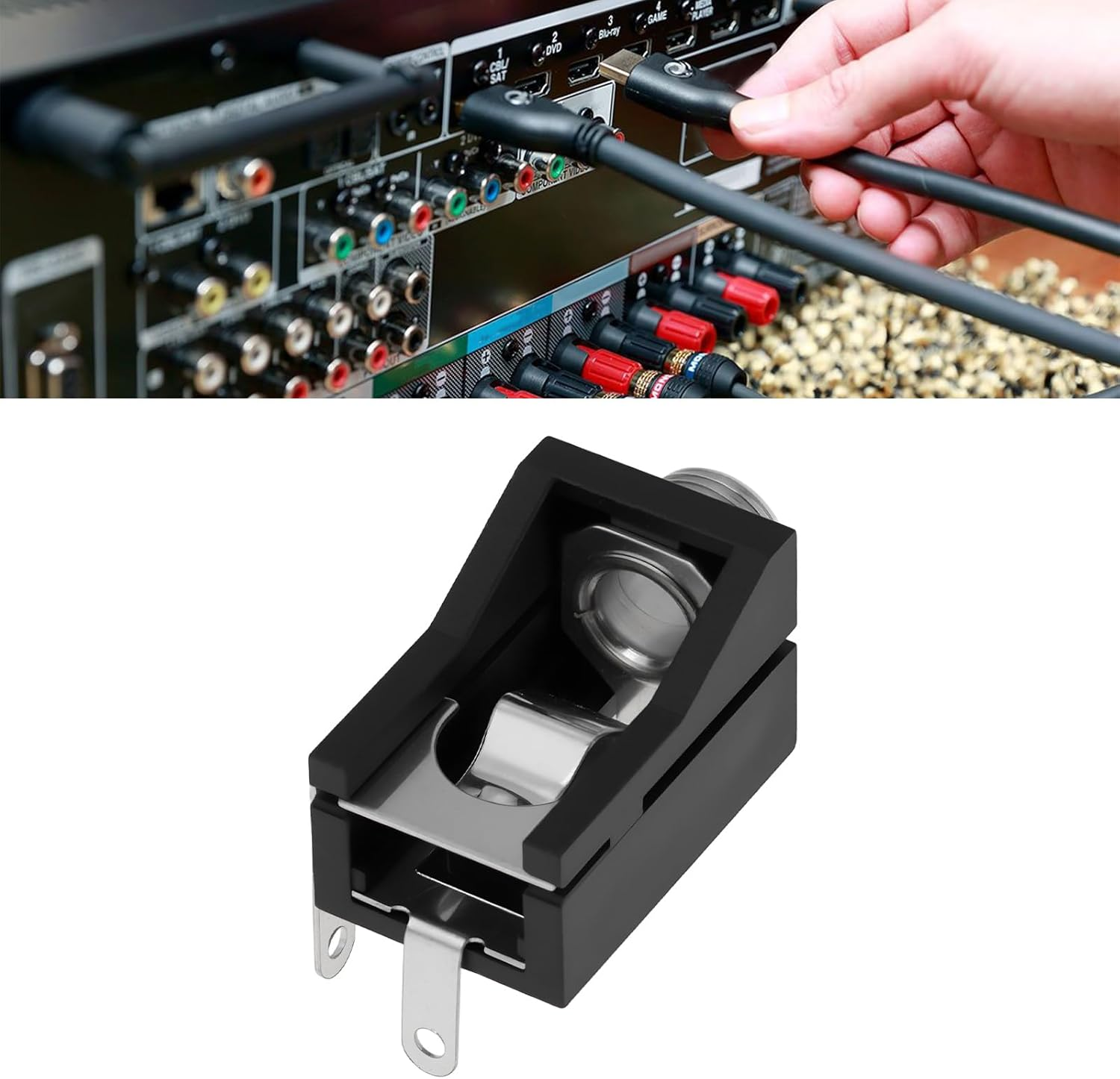 Emagtech 20Pcs 3.5MM 3Pin Female Audio Connector PJ302M Suitable for Audio Equipment Repair DIY Project Industrial and Professional Equipment