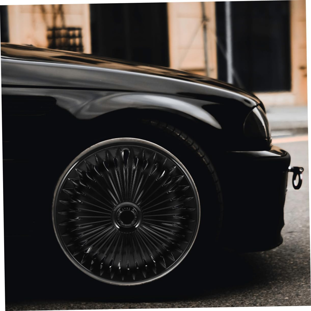 14-Inch Universal Vehicle Hubcaps Replacement, Black Automotive Wheel Hub Covers for Cars, Decorative Wheel Rim Caps Suitable for Car and Truck Exterior Accessories image number 6