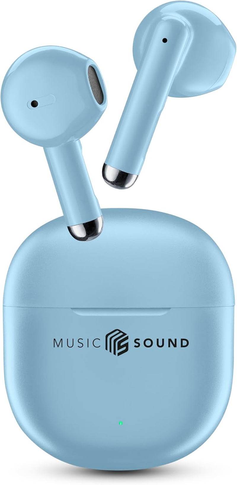 Music Sound - Breeze Wireless Bluetooth Earphones with Coloured Case and Touch Control, up to 20 Hours Playback Time, Automatic Pairing, Capsule Design, Compact and Portable