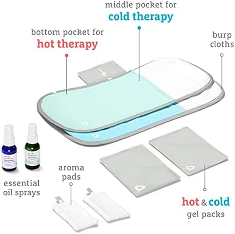 Munchkin Theraburpee with Essential Oils: Colic & Fever Rescue Kit + with Hot & Cold Therapy Burp Cloths & Aromatherapy image number 2