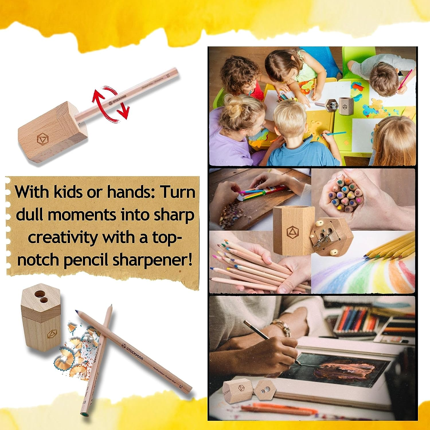 Stockmar Wooden Dual Pencil Sharpener image number 1