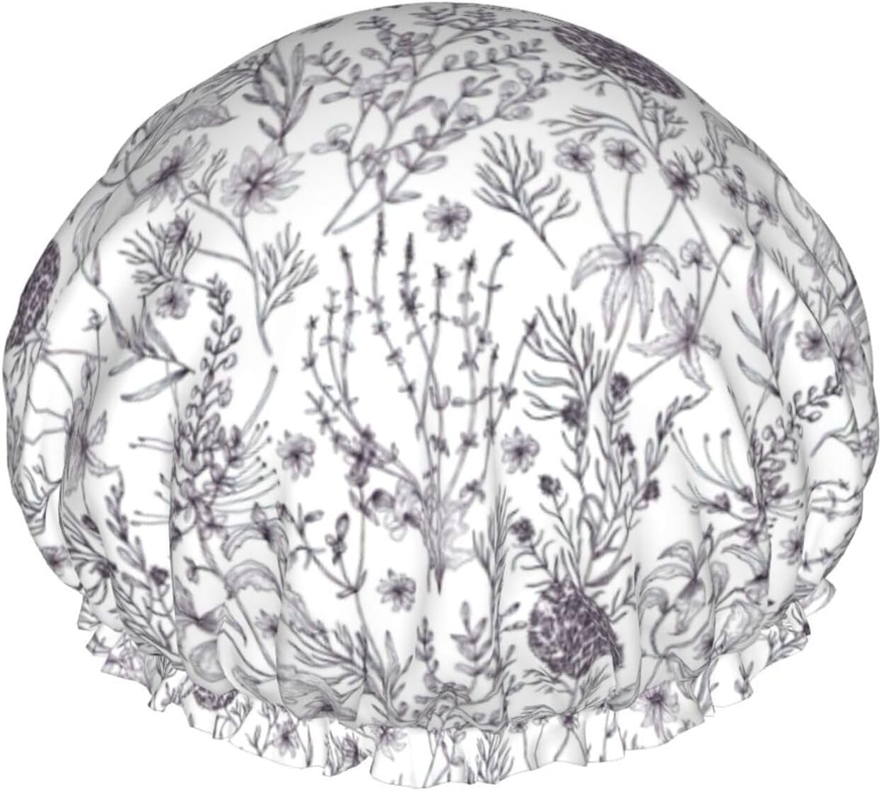 WURTON French Bulldog Print Women Soft Lightweight Shower Cap Shower Capbathing Hat for Long Hair, Breathable