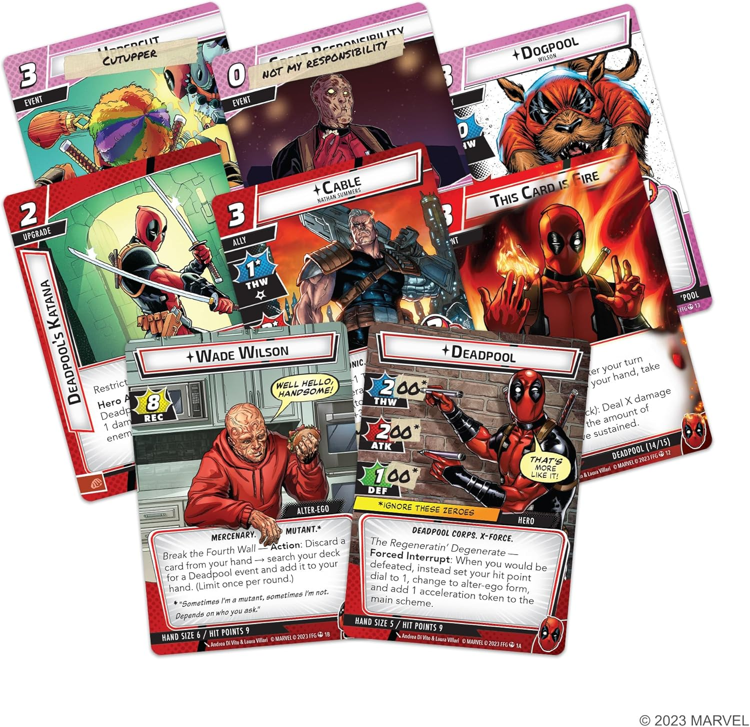 Fantasy Flight Games Marvel Champions LCG Deadpool Expanded Hero Pack Card Game