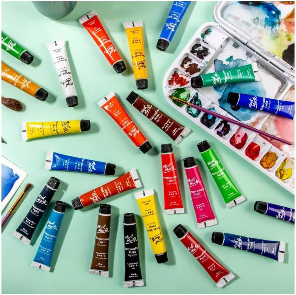 Mont Marte Watercolour Paint 24-Pieces Set, 12 Ml