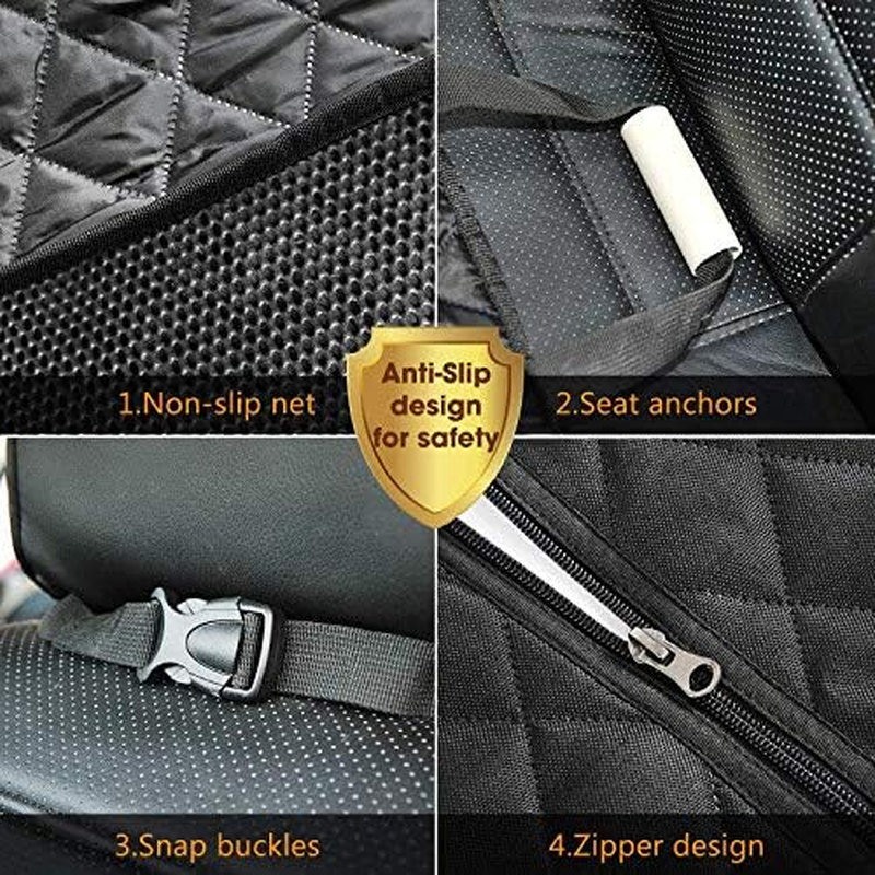 Vailge Extra Large Dog Car Seat Covers, 100% Waterproof Dog Seat Cover for Back Seat with Zipper Side Flap, Heavy Duty Seat Cover for Dogs, Dog Car Hammock Pet Seat Cover for Cars Trucks Suvs image number 6