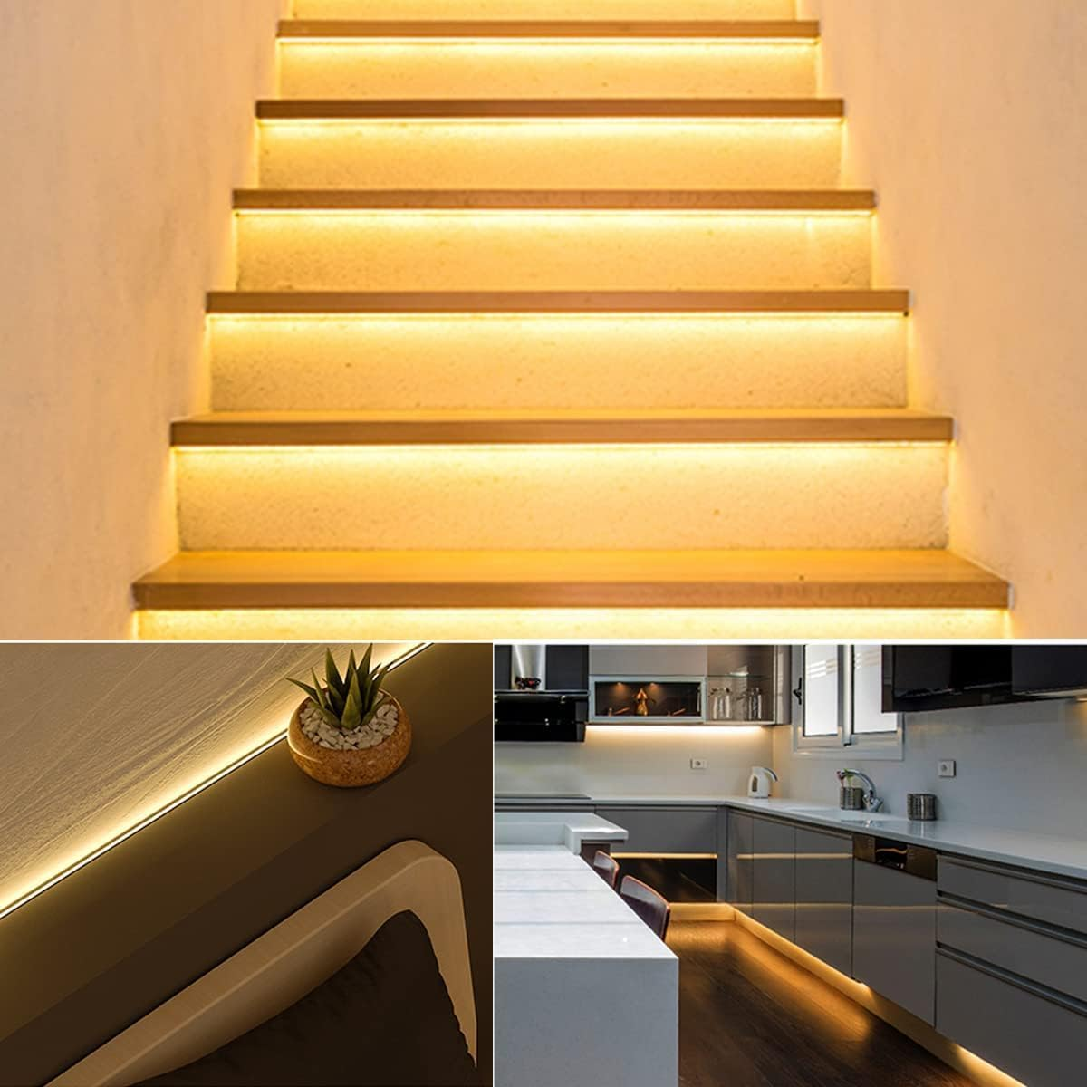 Tyun 12 V LED Strip Light, 1200 Leds, Warm White, 3000 K, 5 Metre Strip, Flexible Strip Light, SMD 2835 IP20 Strip Light for Garden, Bedroom, Kitchen Decoration - 24 V Natural White 4000 K image number 5