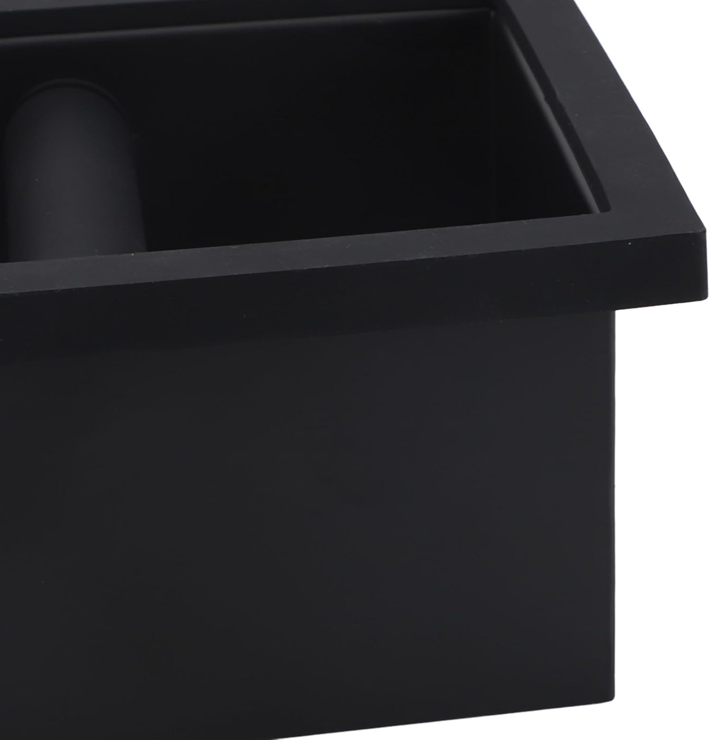 Generic Espresso Knock Box, 5.91X5.39X4.33Inch Rubber and Steel Bottomless Knocking Box for Coffee Grounds, Moderate Capacity Easy to Coffee Knock, Recessed Installation