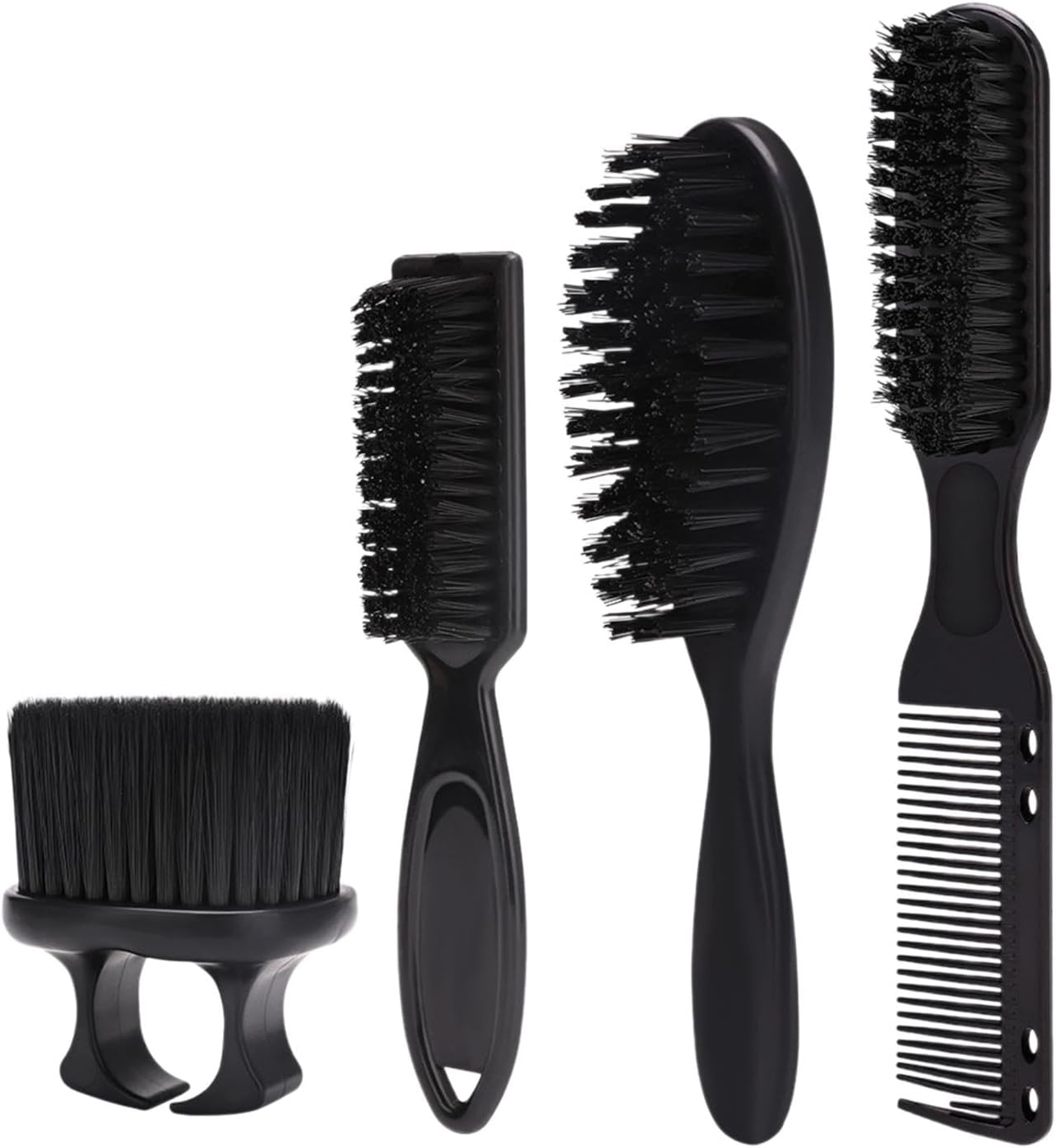 Eigell Barber Brush and Comb Set, Cleaning Hairbrush, Lightweight Professional for Salon Boyfriend Men, Normal Package