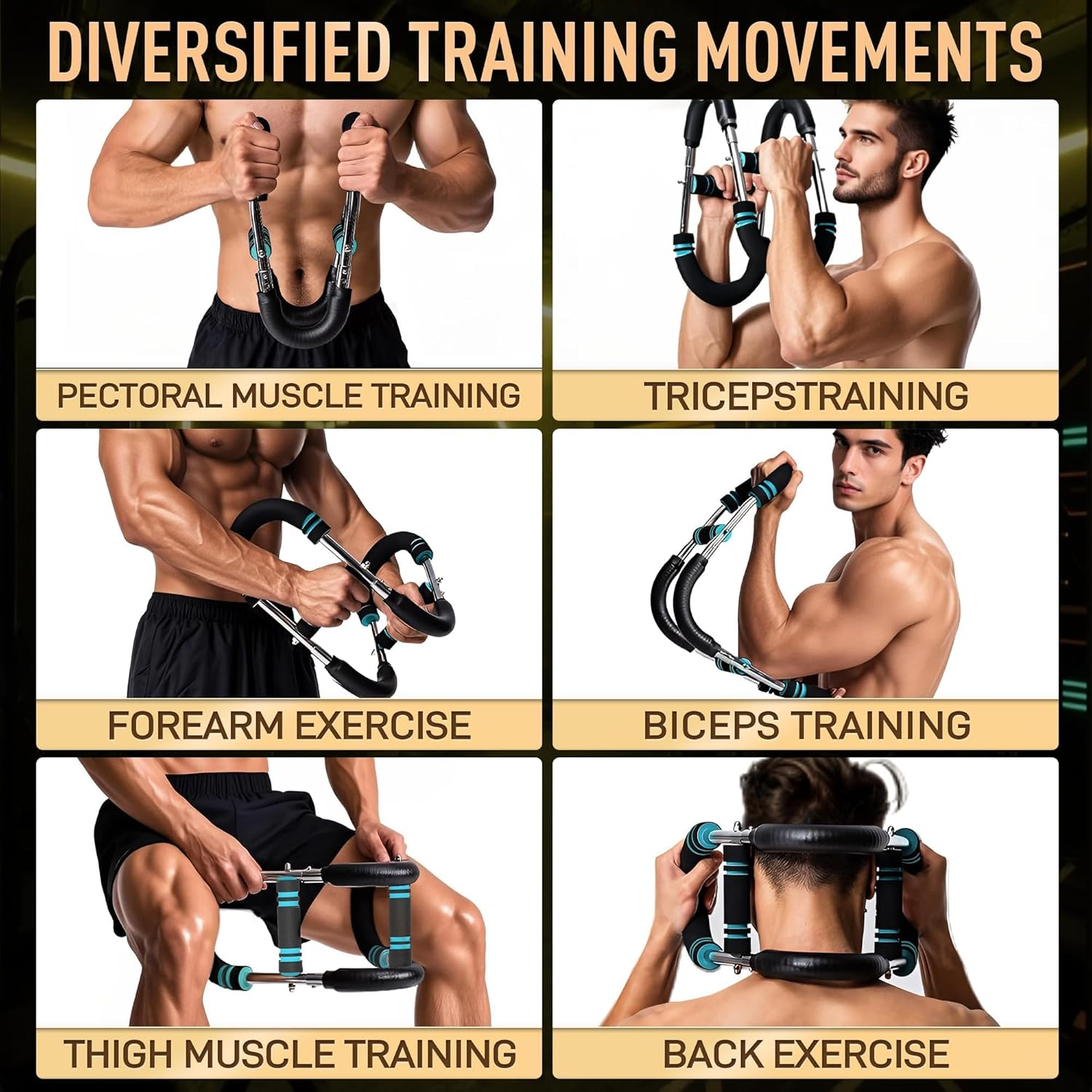 Exercise Fitness Equipment for Arm Chest, Home Gym Shoulder Muscle Workout, Strength Training Equipment Twister Arm Exerciser, Strength Forearm Trainer, Resistance Strengthener for Men Women image number 2