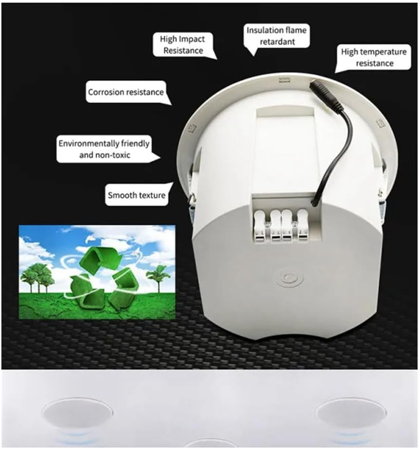 Qauffty Built-In Amplifier Full Range Bluetoothback Cover Home Theater Background Music Ceiling Speaker(A) image number 6