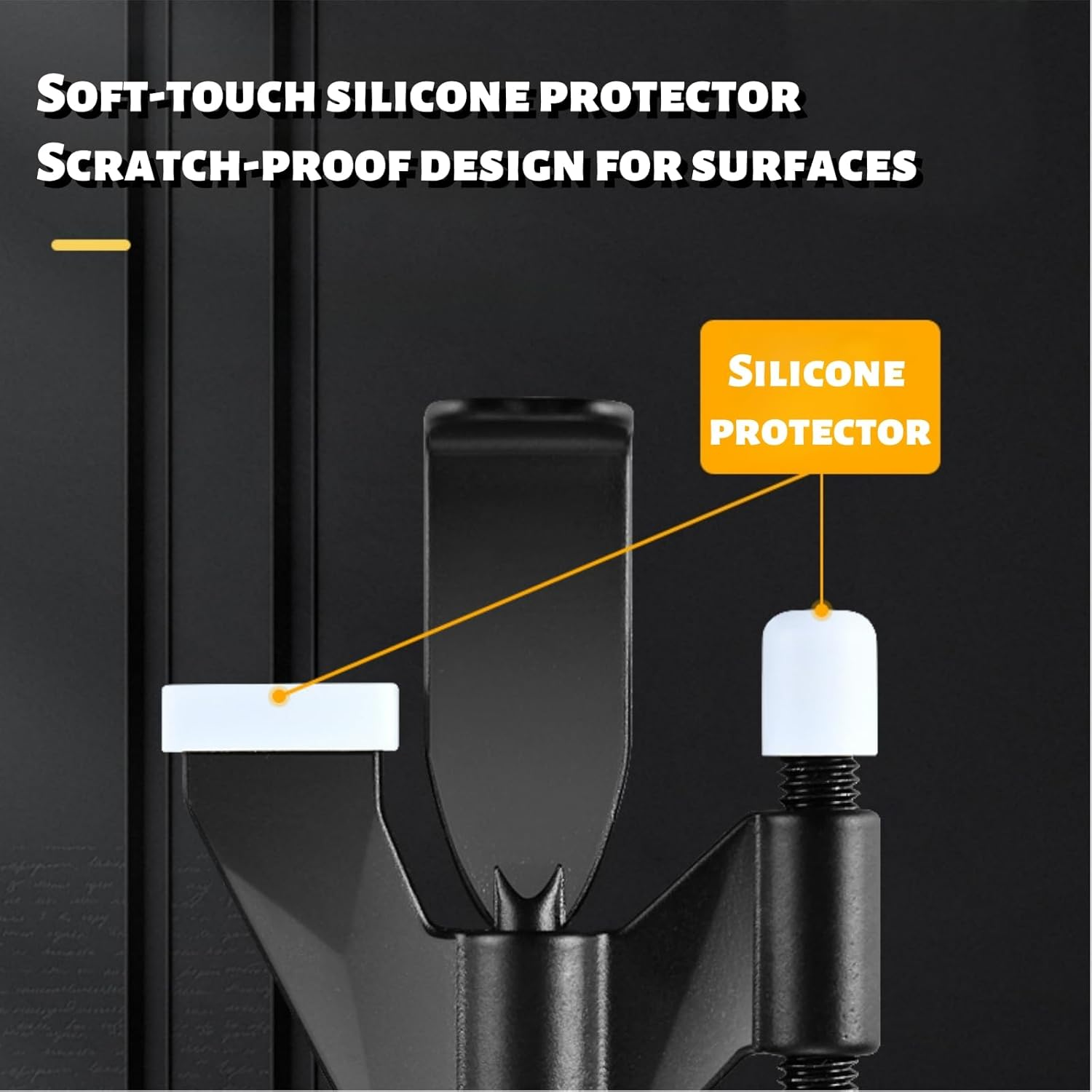 Suytvenxau Upgraded Portable Door Lock - 304 Stainless Steel Hotel Door Safety Lock for Home Security, Door Hardware & Locks for Travel, Hotel, Apartment, College - Extra Secure Lock W/Bag, Black image number 2