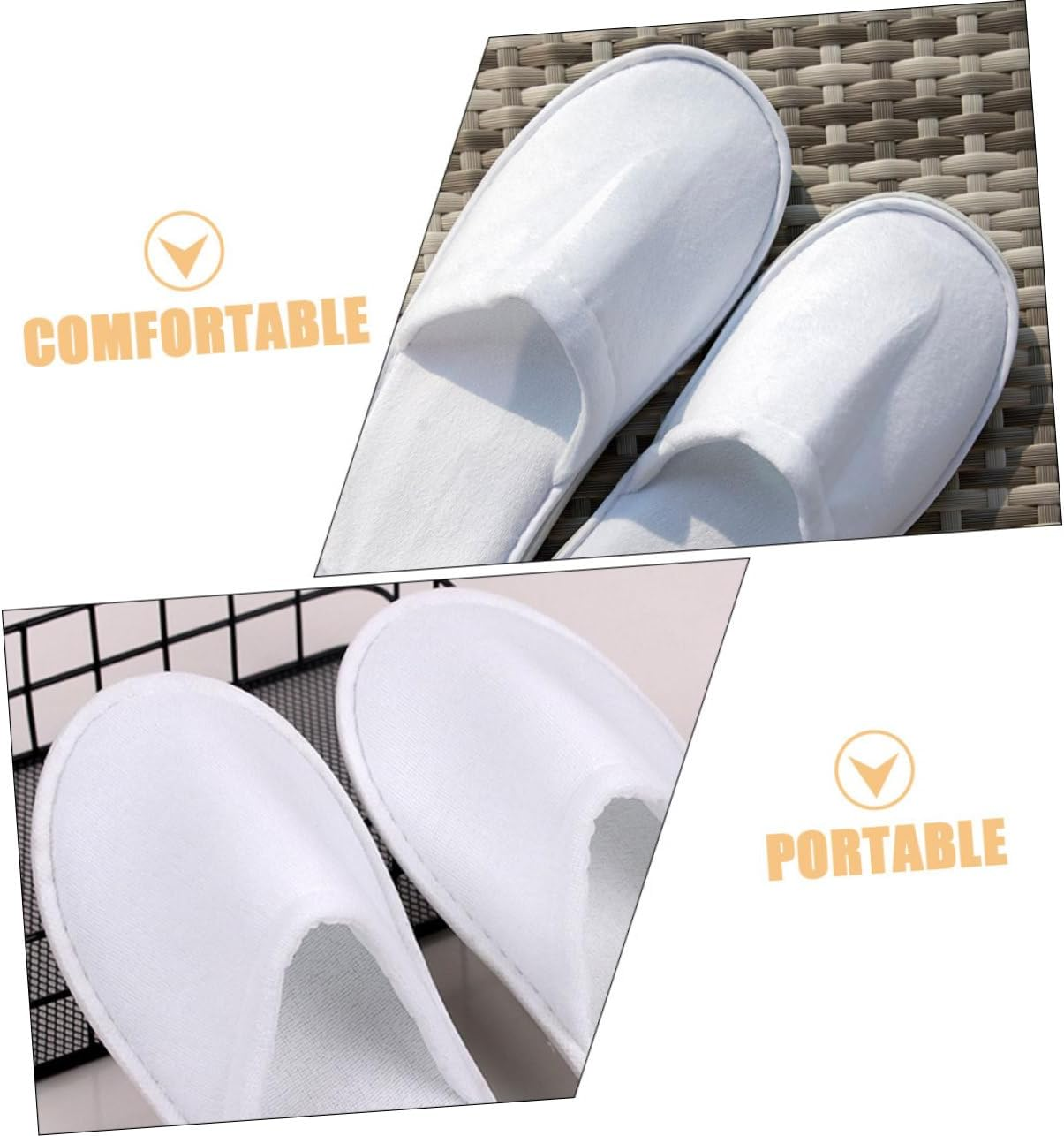 OATIPHO Bulk Slippers for Guests 12 Pack of Soft Comfortable Home Slippers for Hotel Spa Use
