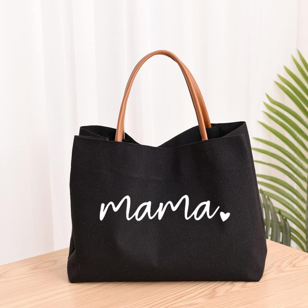 Kifasyo Mom Mama Bag Mother Gifts Momlife Tote for Hospital, Shopping, Beach, Travel image number 6