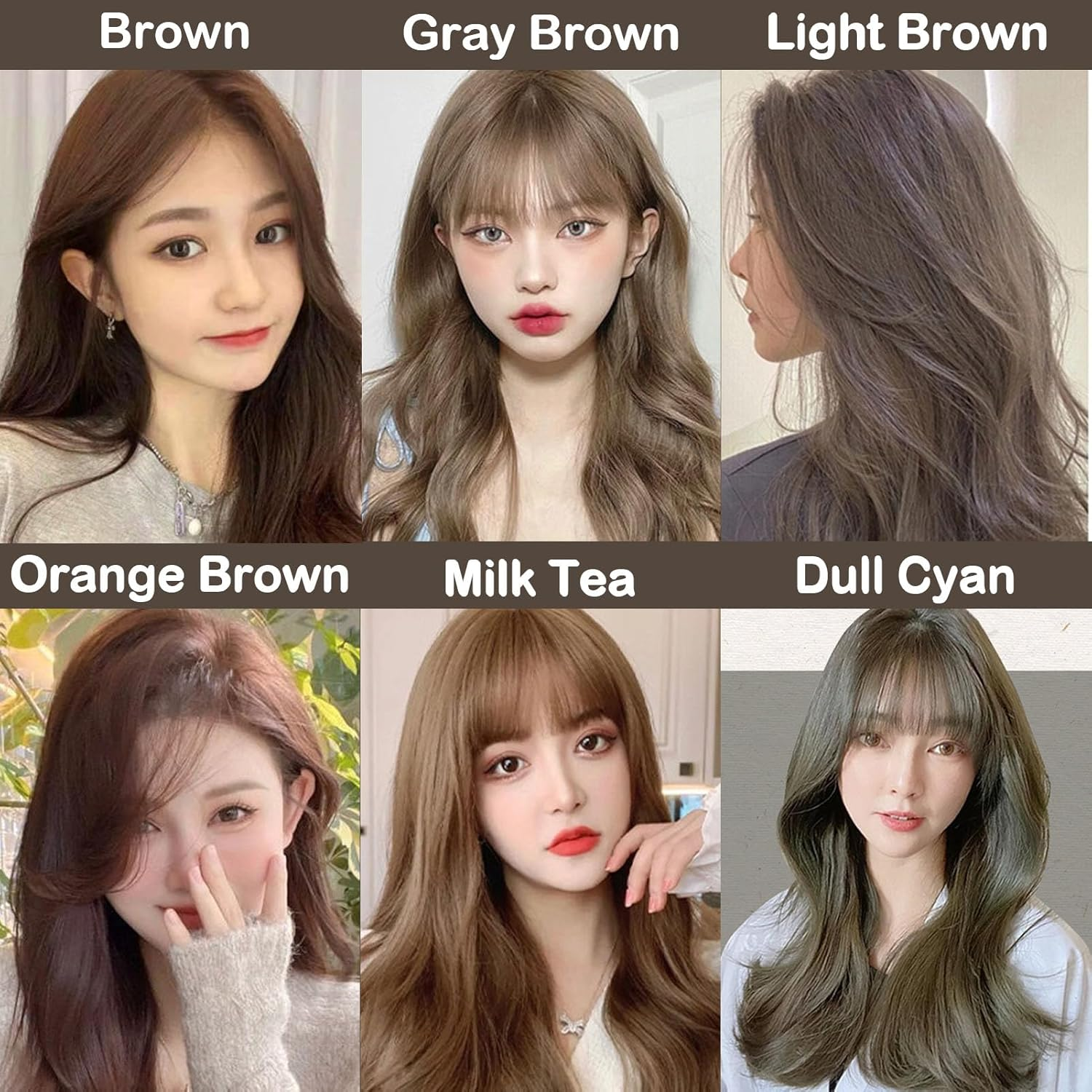 Shoupin Color, No Bleaching Hair Nourishing Coloring Hair Dye, Ammonia Free Hair Color for Women and Men, Hair Dye Permanent for Dark Hair without Bleach (Brown) - Blue Black image number 3