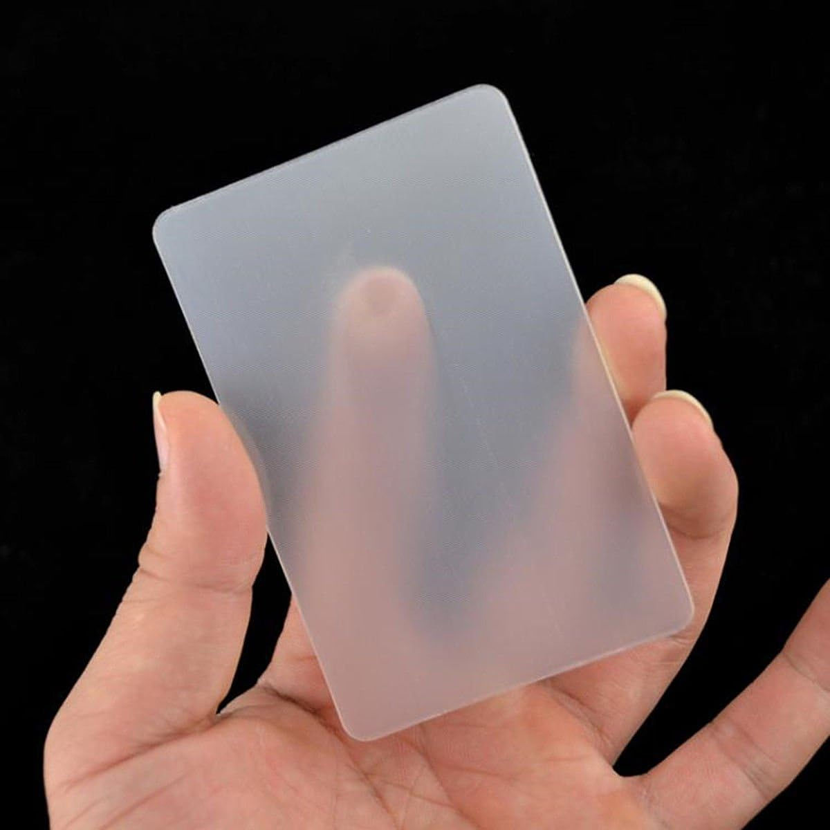 Milesmagic Magician'S Lubor Lens Gimmick | Illusion Plastic Sleeve Invisible Card for Creative See Thru Mentalism | Close up Real Street Stage Magic Tricks image number 1