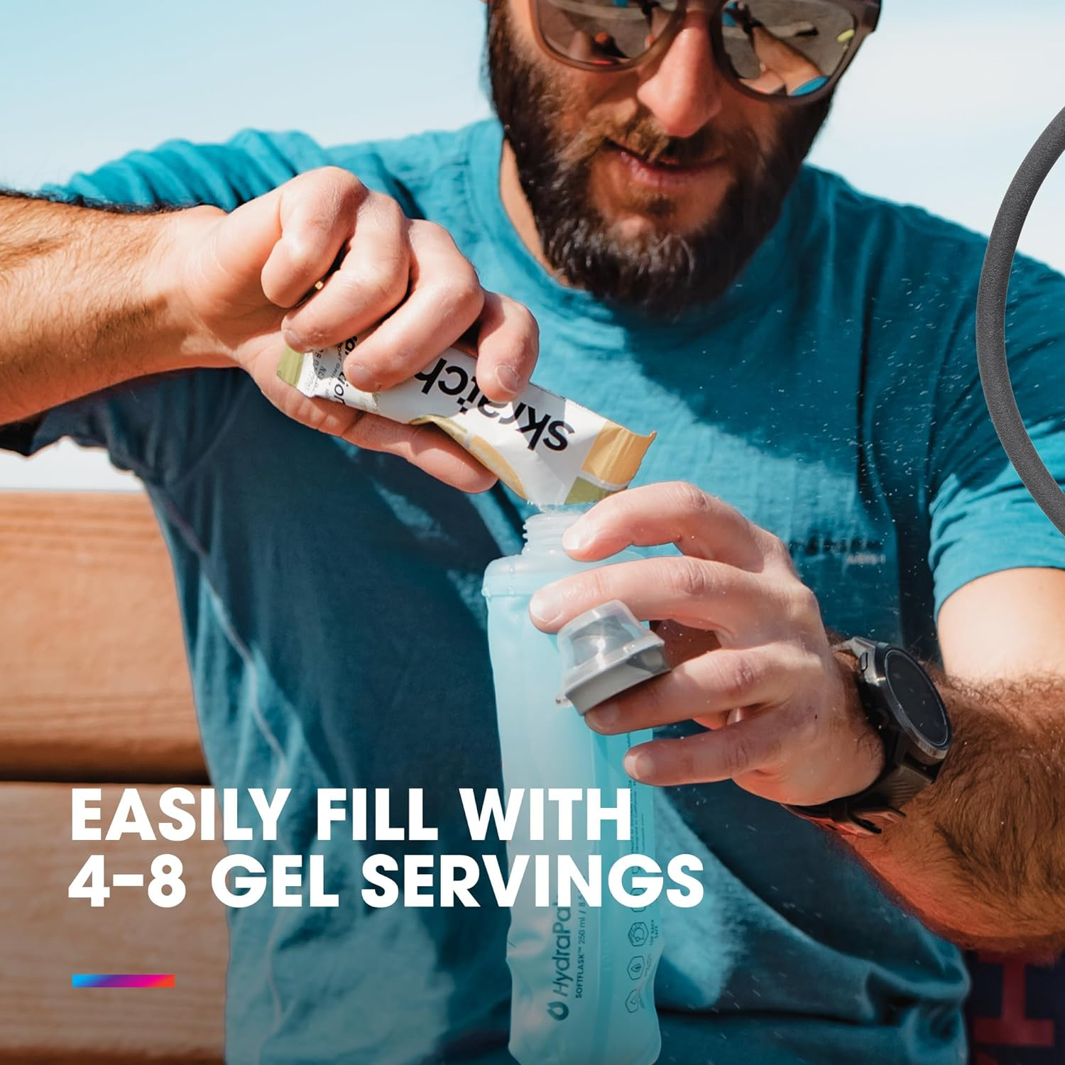 Hydrapak Softflask 250Ml - Collapsible Trail Running Vest Soft Nutrition Flask Bottle - (250 Ml/8 Oz)