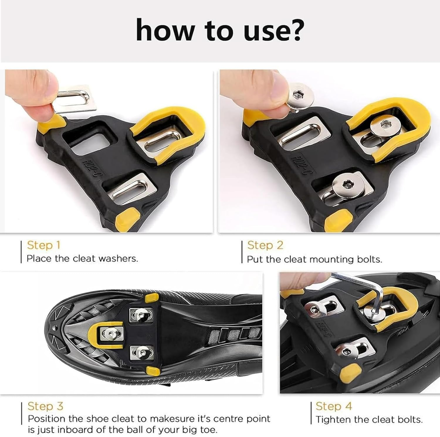 GAIVEK 2 Pcs Bike Cleats 6 Degree Float Compatible with Shimano Cleats, Cycling Pedals Cleat for SPD-SL System Shoes Indoor Outdoor Road Bicycle Cleat Set image number 4