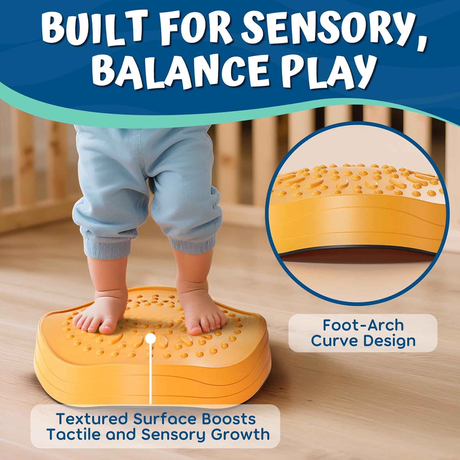 Lehoo Castle Stepping Stones for Kids, Sensory Toys Balance Board, Toddler Toys for Ages 2-5 for Boys Girls, Indoor & Outdoor Toys, Non-Slip Balance Step Stone up to 200Lbs Obstacle Course image number 6