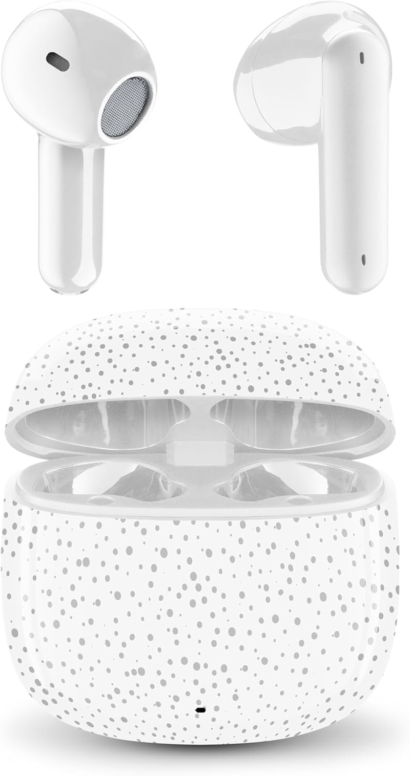 Music Sound - Showy Bluetooth Headphones with Capsule, Ergonomic Design, Balanced Sound and Optimal Comfort, Dotted Elegance Design